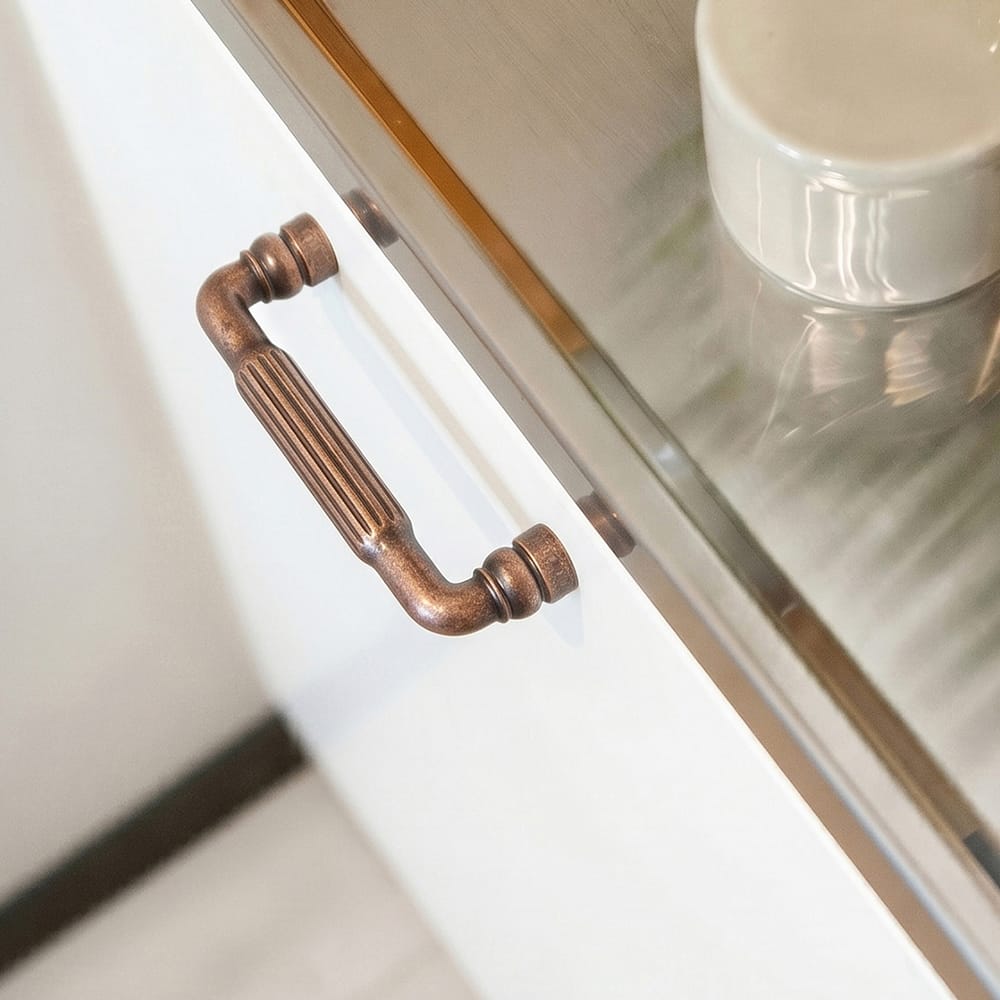 Goo-Ki Industrial Decorative Cabinet Pulls Unique L-shaped Drawer Handles with Textured Grip