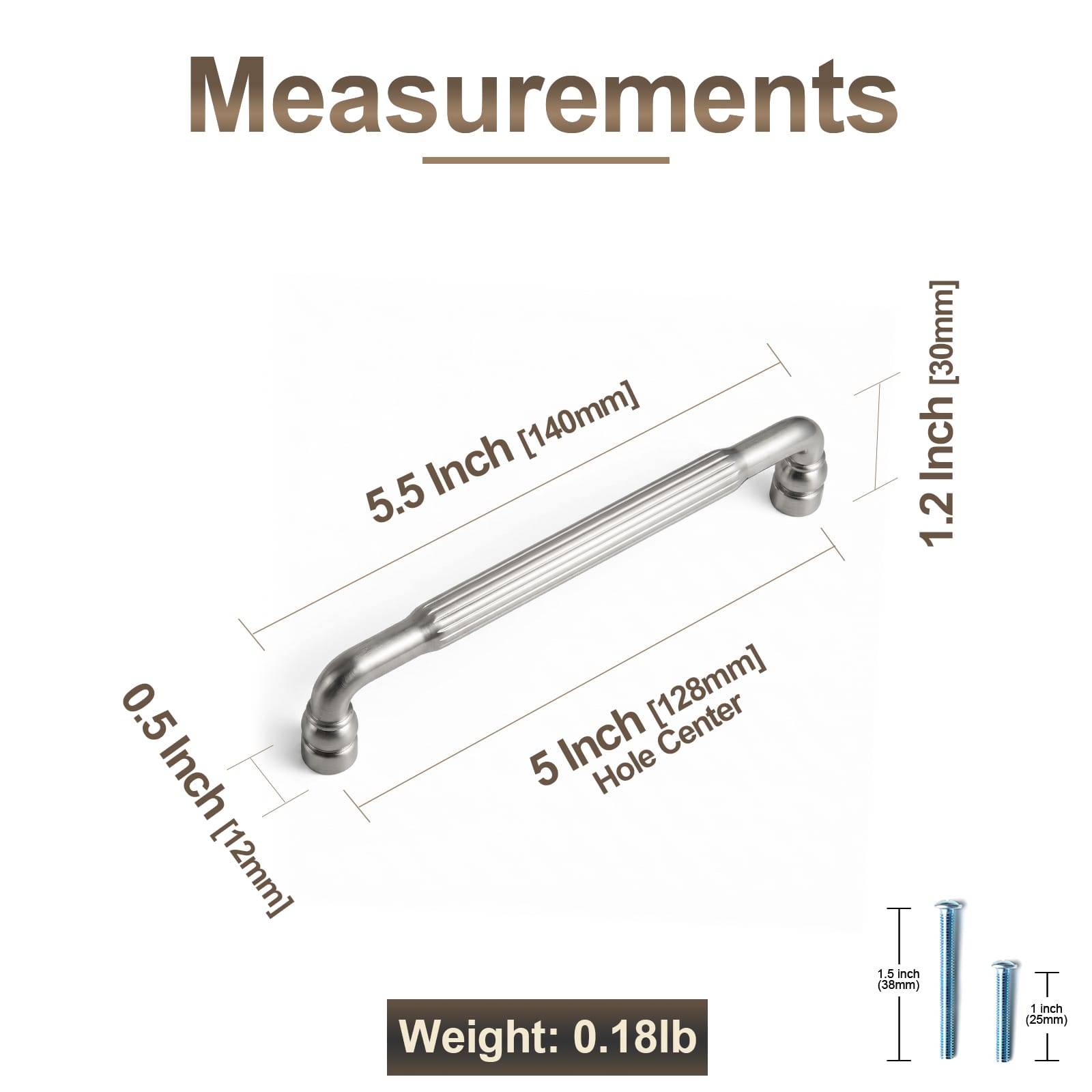 Goo-Ki Industrial Decorative Cabinet Pulls Unique L-shaped Drawer Handles with Textured Grip