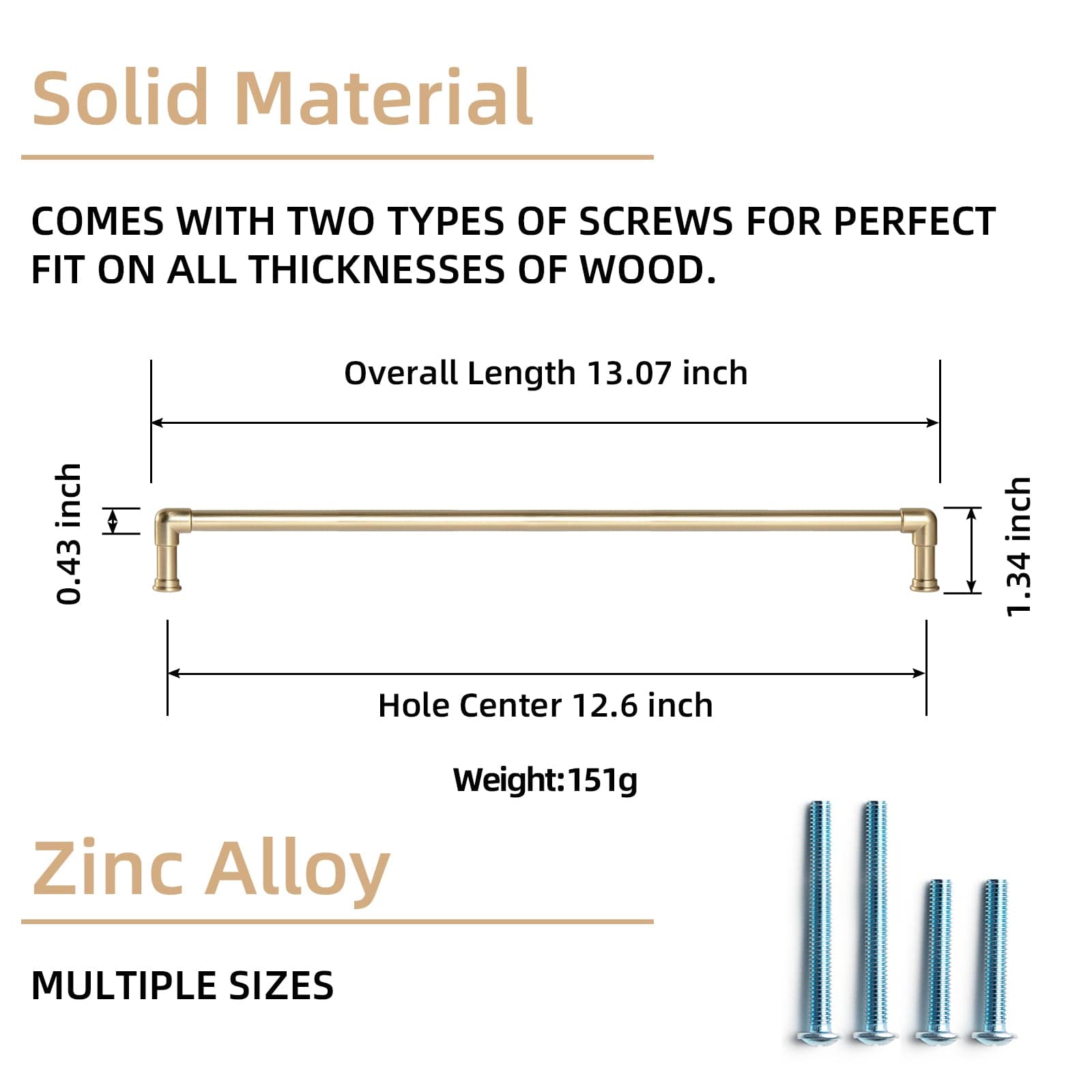 Goo-Ki Industrial Pipe - Shaped Zinc Alloy Cabinet Pulls Retro Furniture Hardware