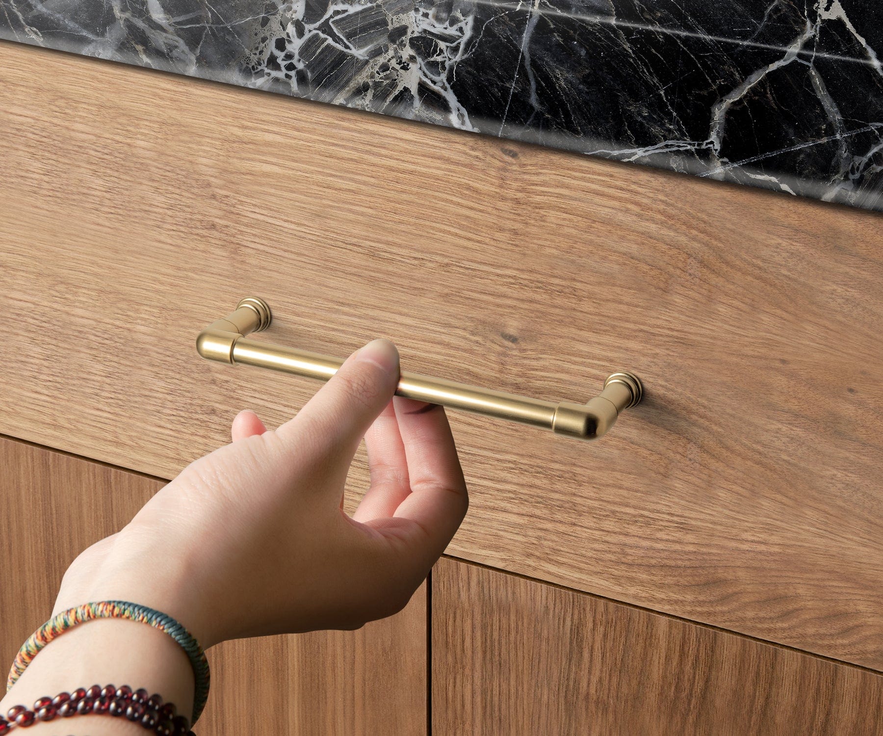 Goo-Ki Industrial Pipe - Shaped Zinc Alloy Cabinet Pulls Retro Furniture Hardware