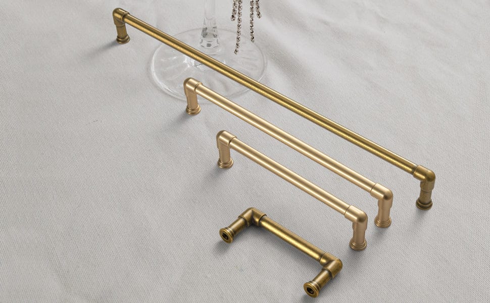 Goo-Ki Industrial Pipe - Shaped Zinc Alloy Cabinet Pulls Retro Furniture Hardware