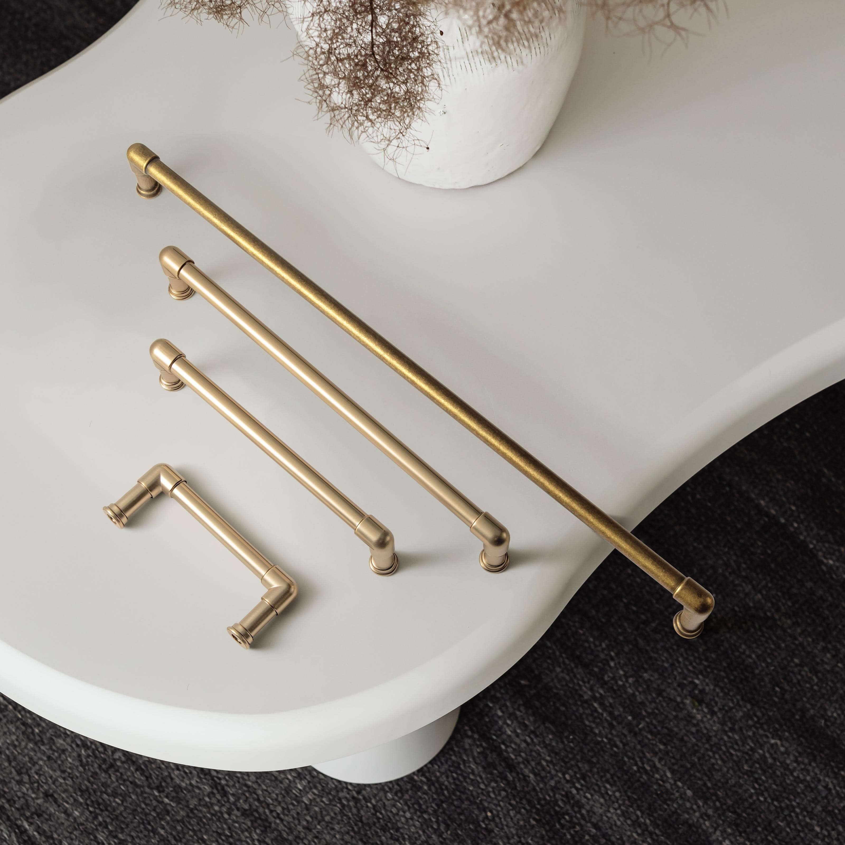 Goo-Ki Industrial Pipe - Shaped Zinc Alloy Cabinet Pulls Retro Furniture Hardware