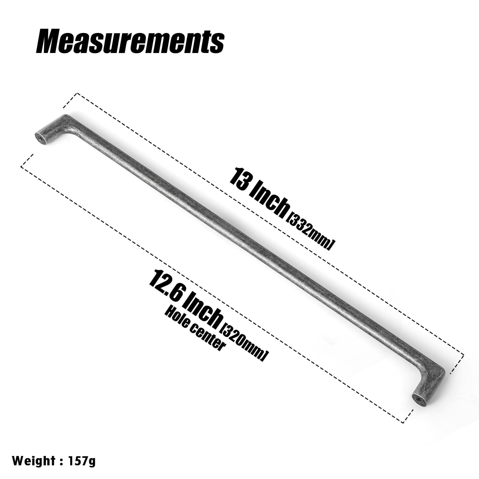 Goo-Ki Industrial Style Matte Silver Cabinet Handles Modern Stylish Pulls for Home Cabinets