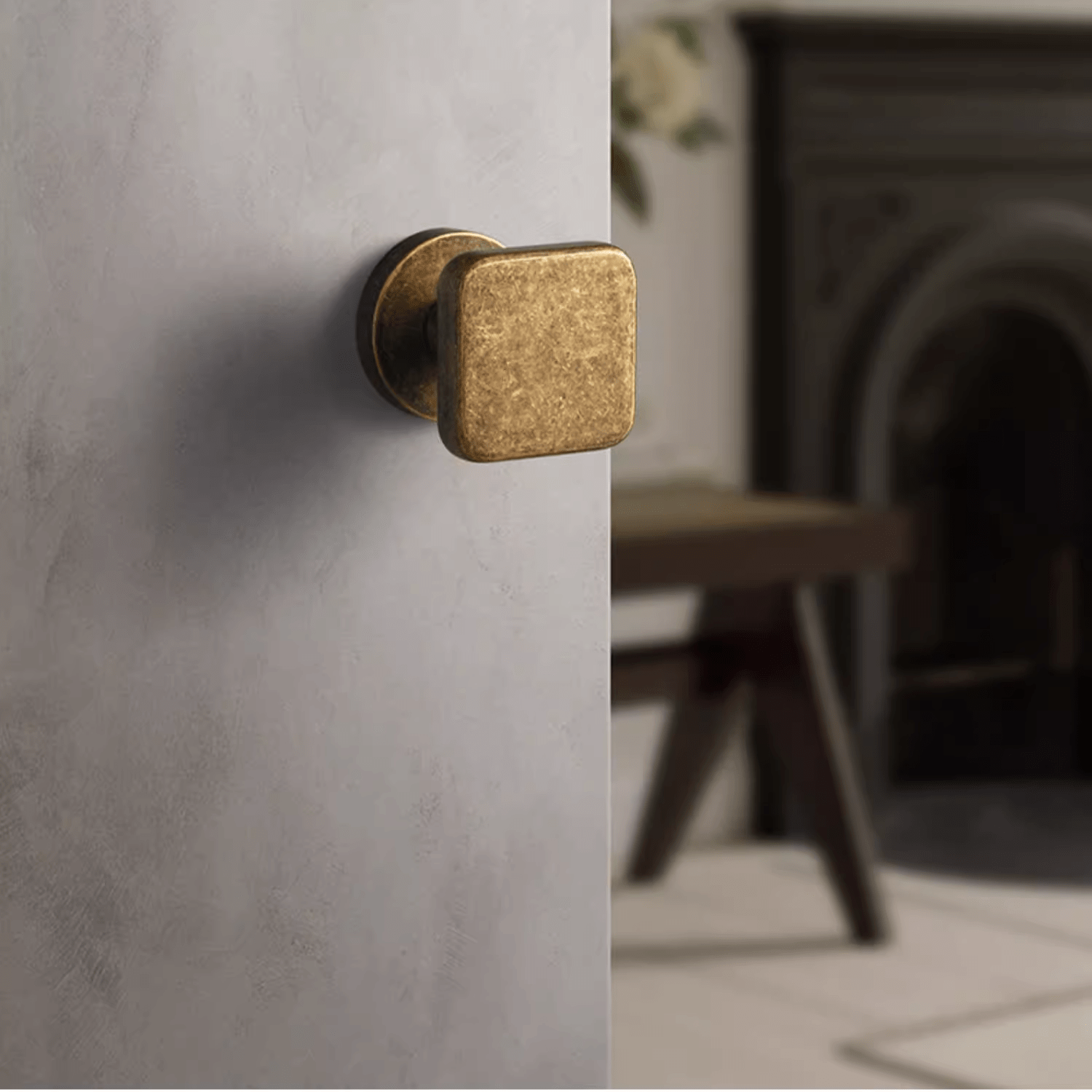 Goo-Ki Invisible Interior Door Lock Mid-century Door Handle Hidden Mute Door Lock