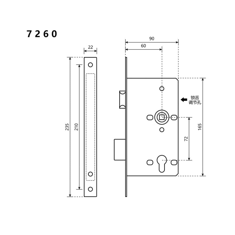 Goo-Ki Irregular Streamline Door Lock Handle Modern Polished Interior Lock Door Hardware