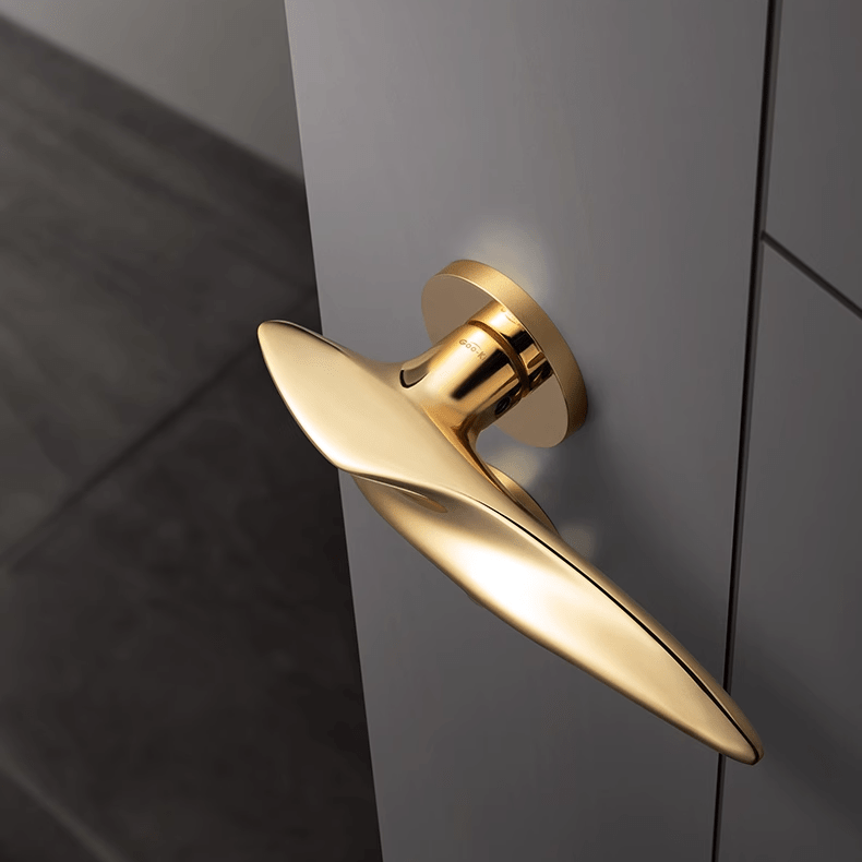 Goo-Ki Irregular Streamline Door Lock Handle Modern Polished Interior Lock Door Hardware