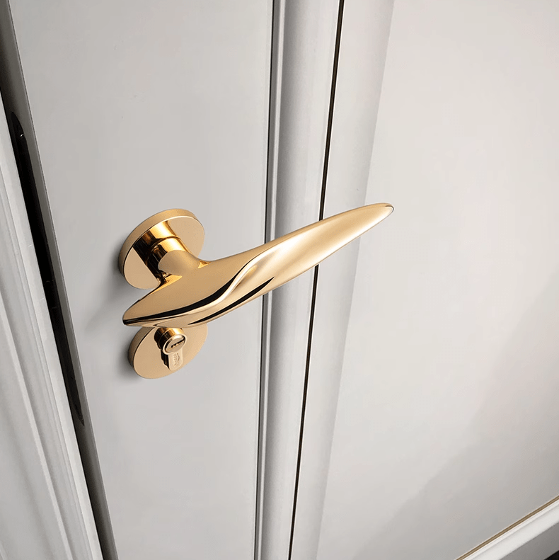 Goo-Ki Irregular Streamline Door Lock Handle Modern Polished Interior Lock Door Hardware