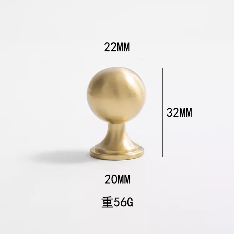Goo-Ki Knob / 2 Pack French Light Luxury Wardrobe Solid Brass Handle Golden Strip Cabinet Handle