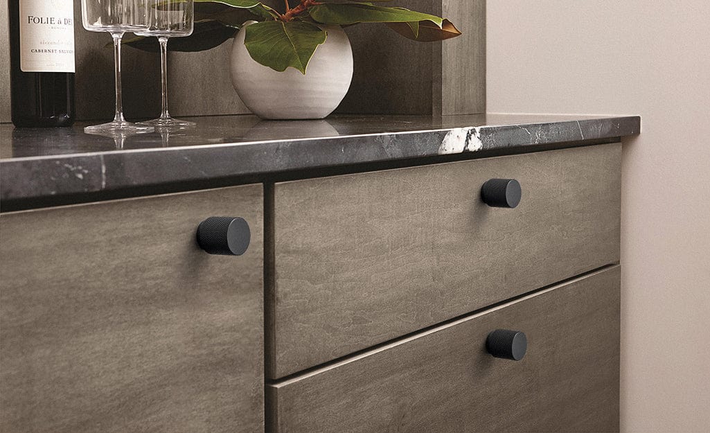 Goo-Ki Knurled Cabinet Knobs Solid Aluminum Bar Pulls Handles for Closet Wardrobe Dresser