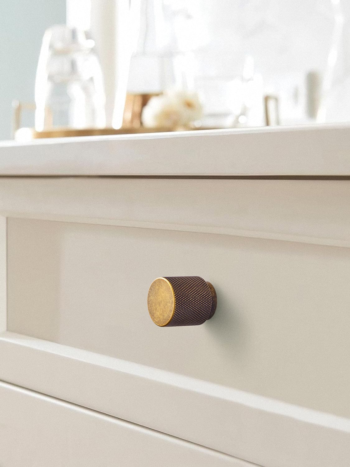 Goo-Ki Knurled Cabinet Knobs Solid Aluminum Bar Pulls Handles for Closet Wardrobe Dresser