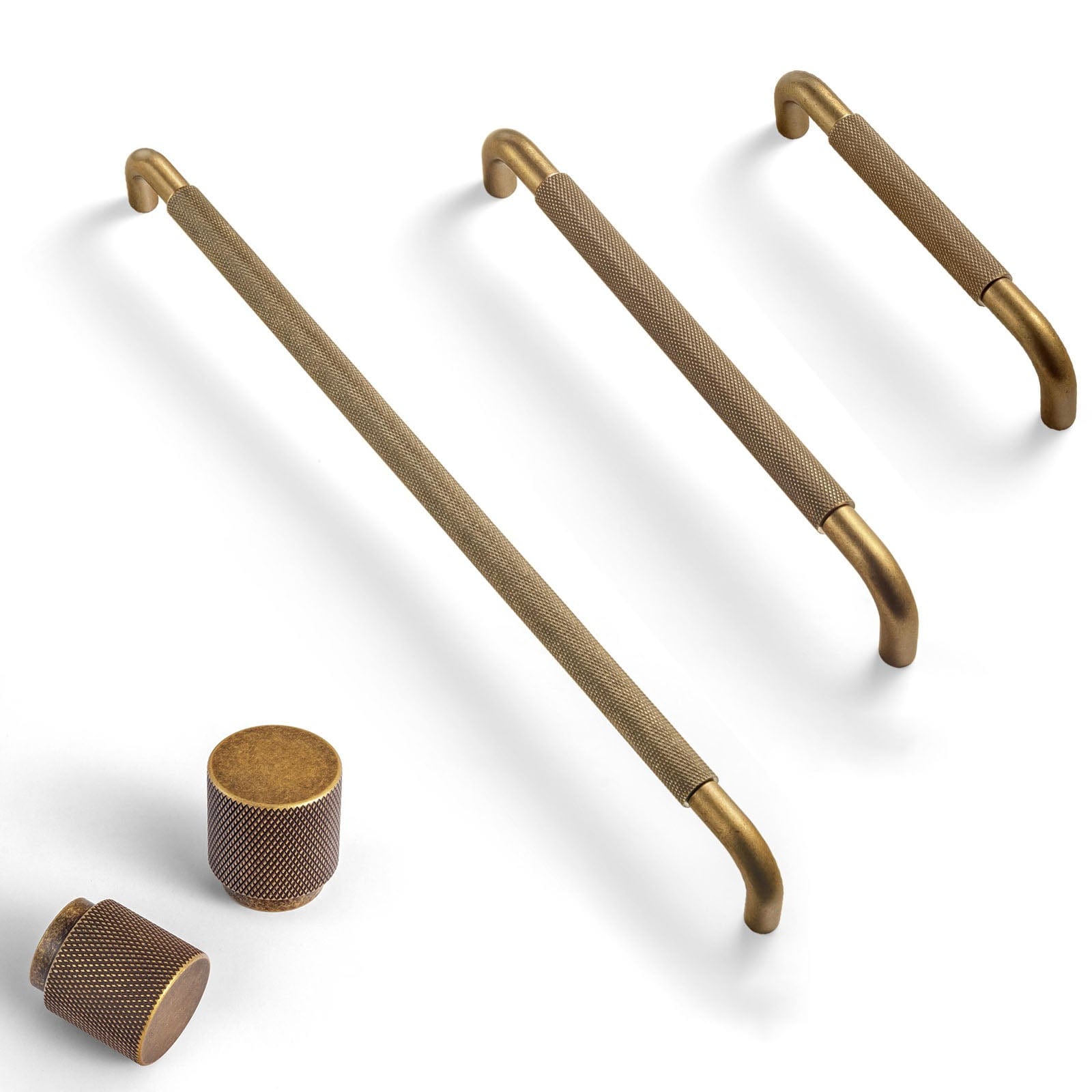 Goo-Ki Knurled Cabinet Knobs Solid Metal Alloy Bar Pulls Handles for Closet Wardrobe Dresser