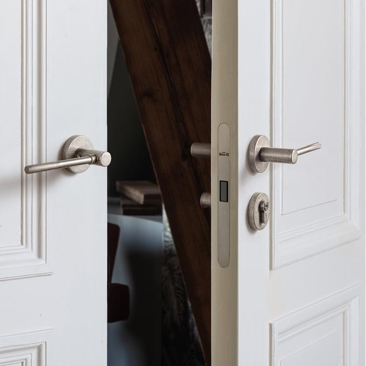 Goo-Ki Knurled Craft Interior Door Lock Mute Magnetic Indoor Medieval Door Handle Set