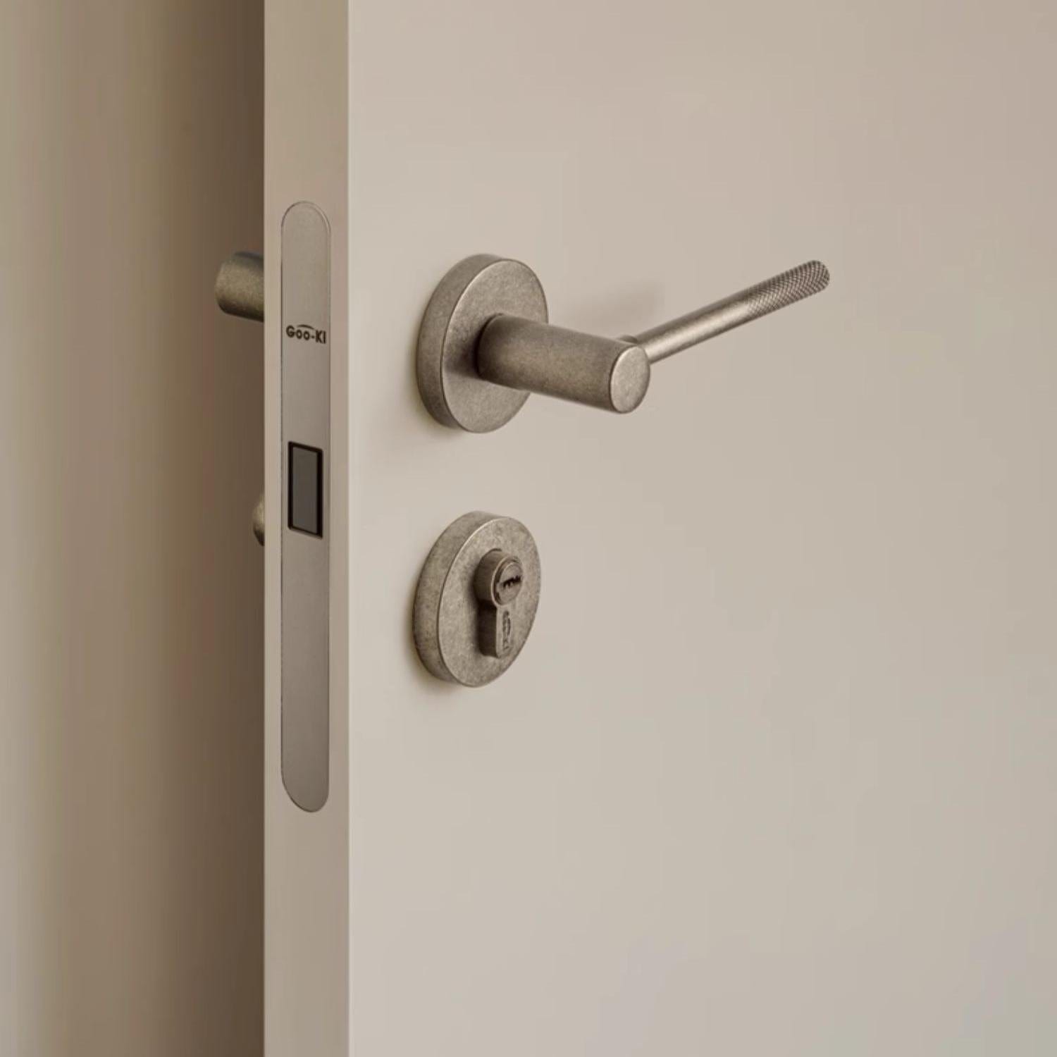 Goo-Ki Knurled Craft Interior Door Lock Mute Magnetic Indoor Medieval Door Handle Set