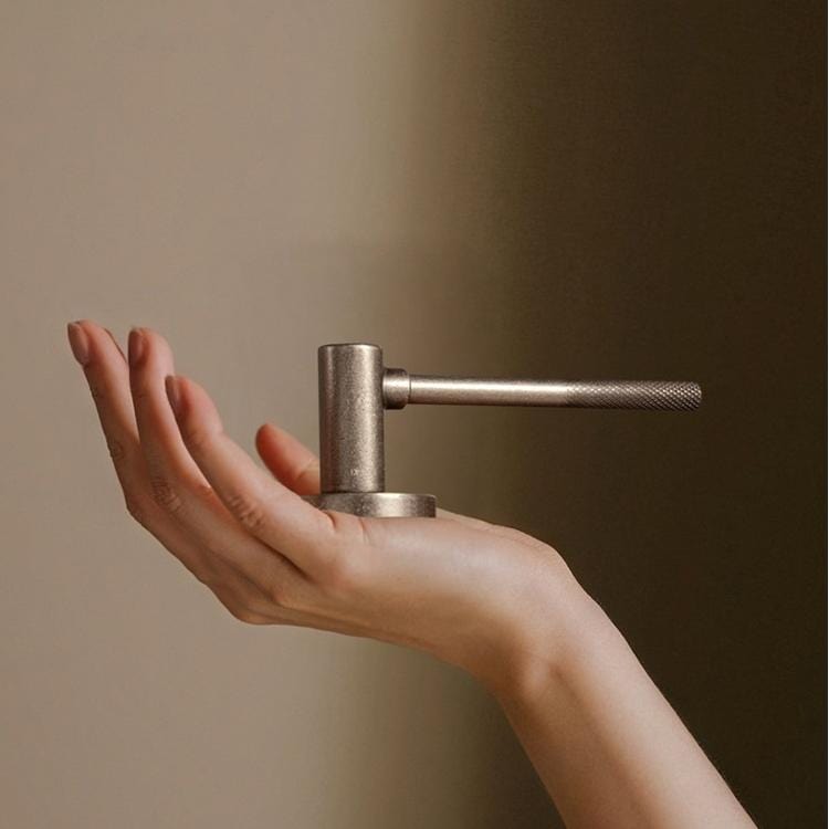 Goo-Ki Knurled Craft Interior Door Lock Mute Magnetic Indoor Medieval Door Handle Set