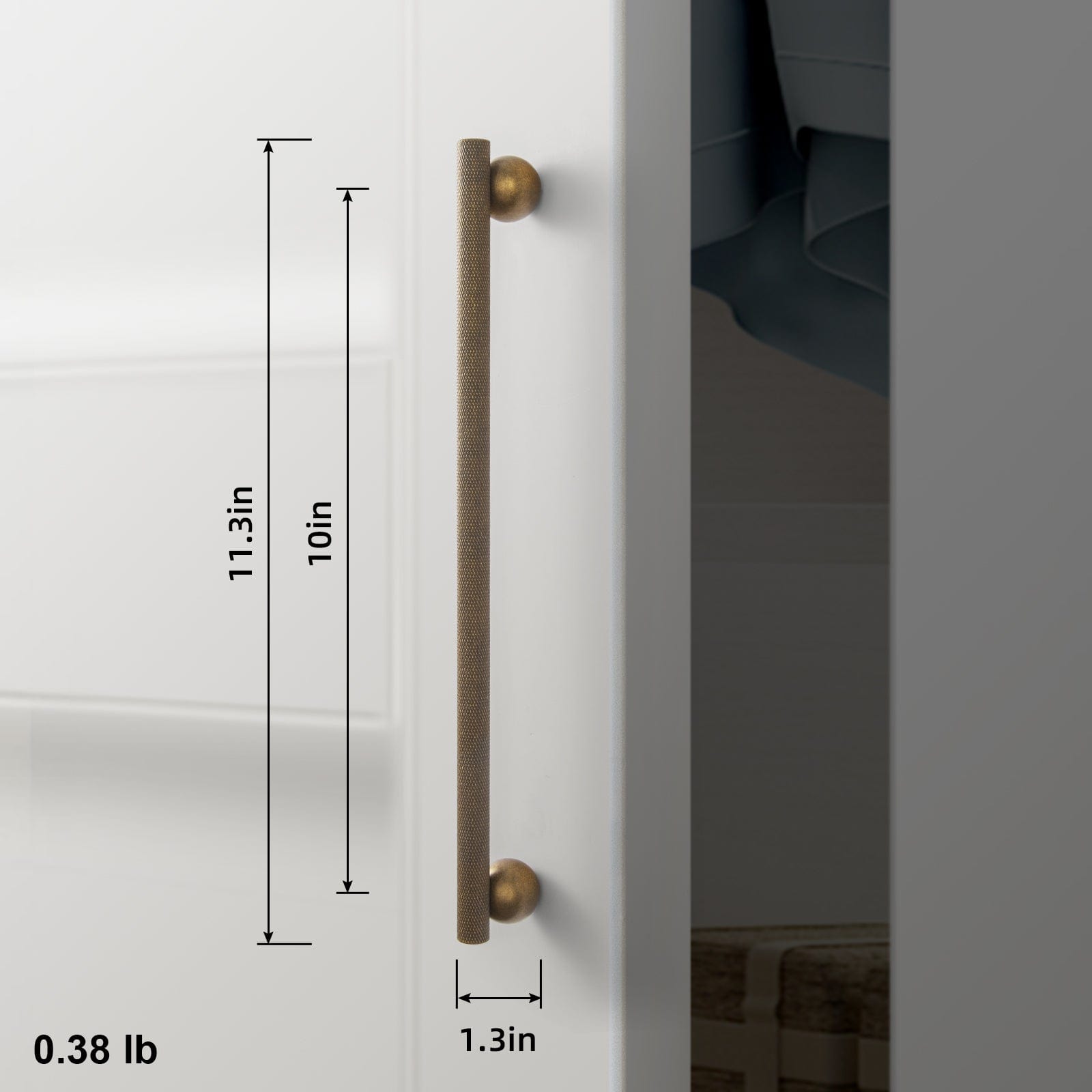 Goo-Ki Knurled Metal Alloy Cabinet Pulls with Ball Base Retro Handles Antique Brass Hardware