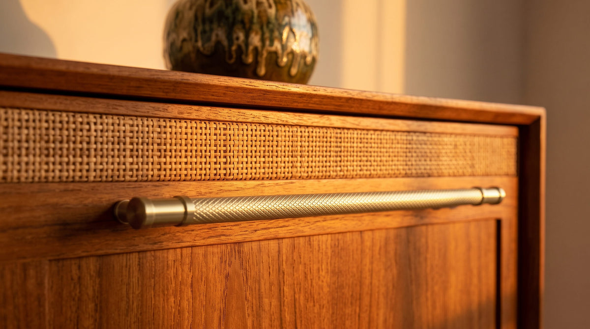 Goo-Ki Knurled T-Bar Cabinet Pull Handles, Zinc Alloy & Aluminum Textured Drawer Pulls for Kitchen Furniture