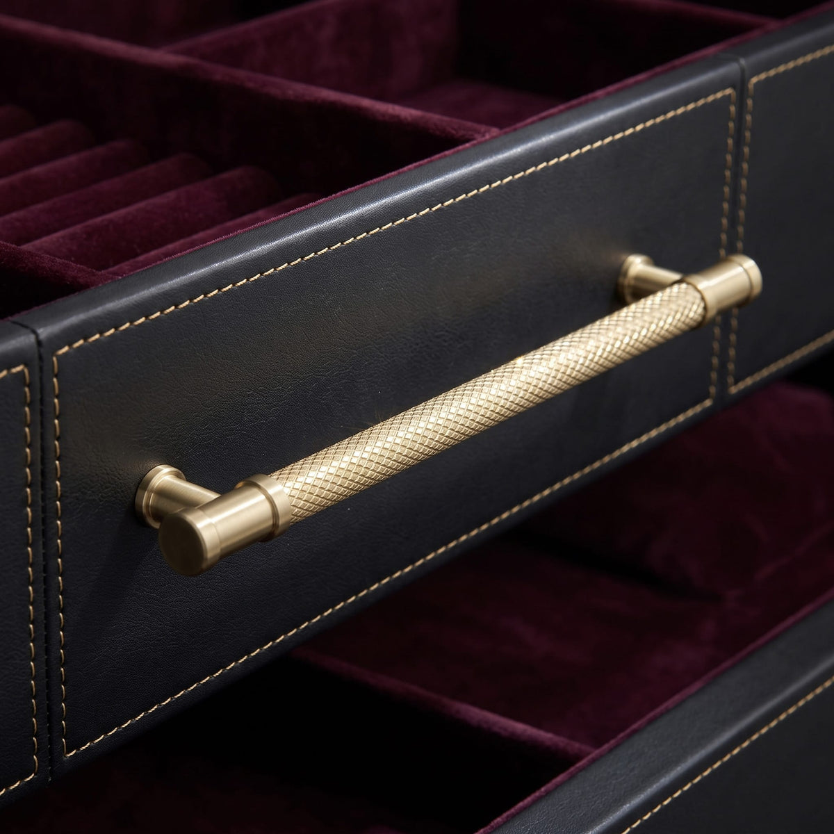 Goo-Ki Knurled T-Bar Cabinet Pull Handles, Zinc Alloy & Aluminum Textured Drawer Pulls for Kitchen Furniture