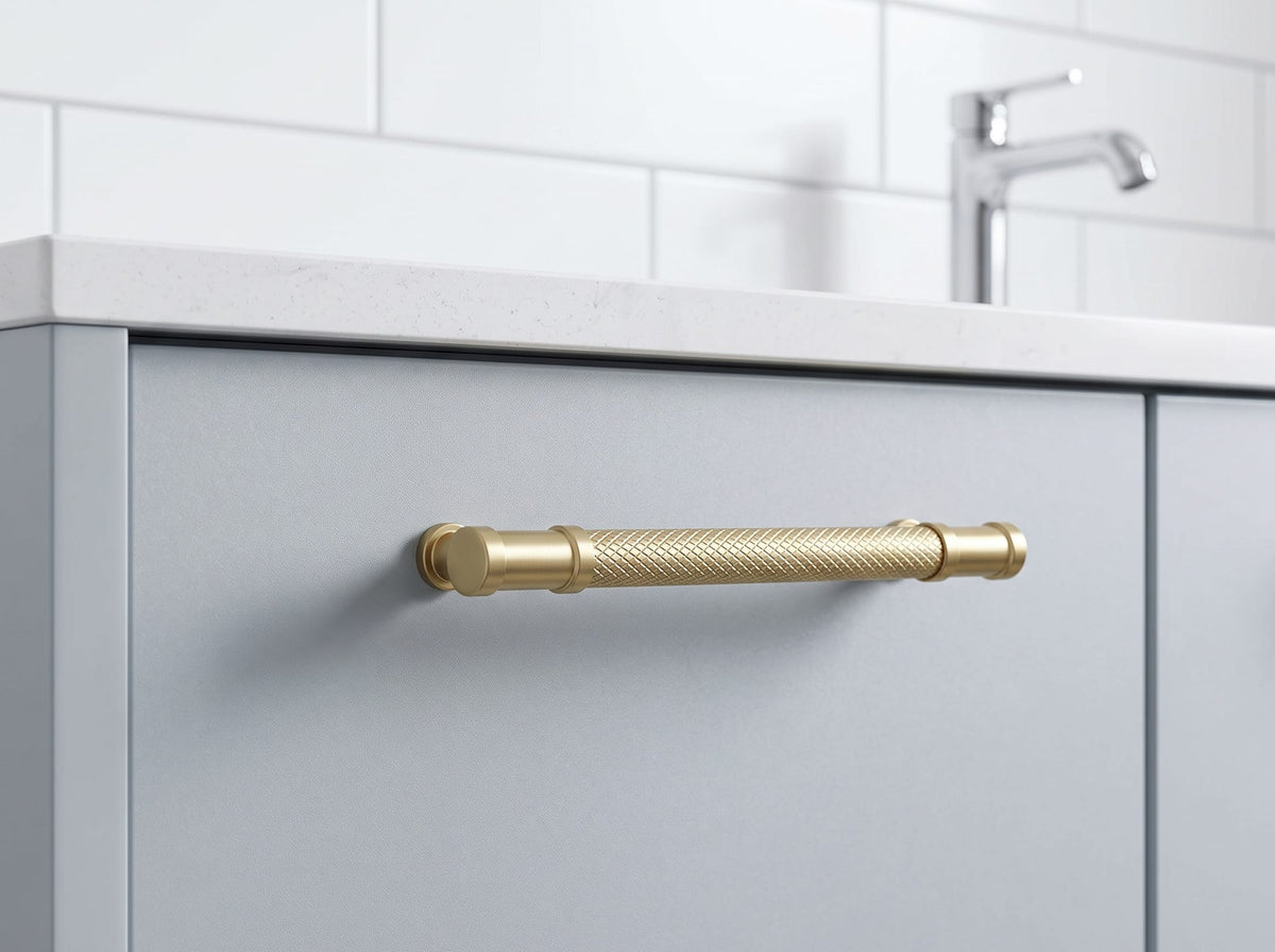 Goo-Ki Knurled T-Bar Cabinet Pull Handles, Zinc Alloy & Aluminum Textured Drawer Pulls for Kitchen Furniture