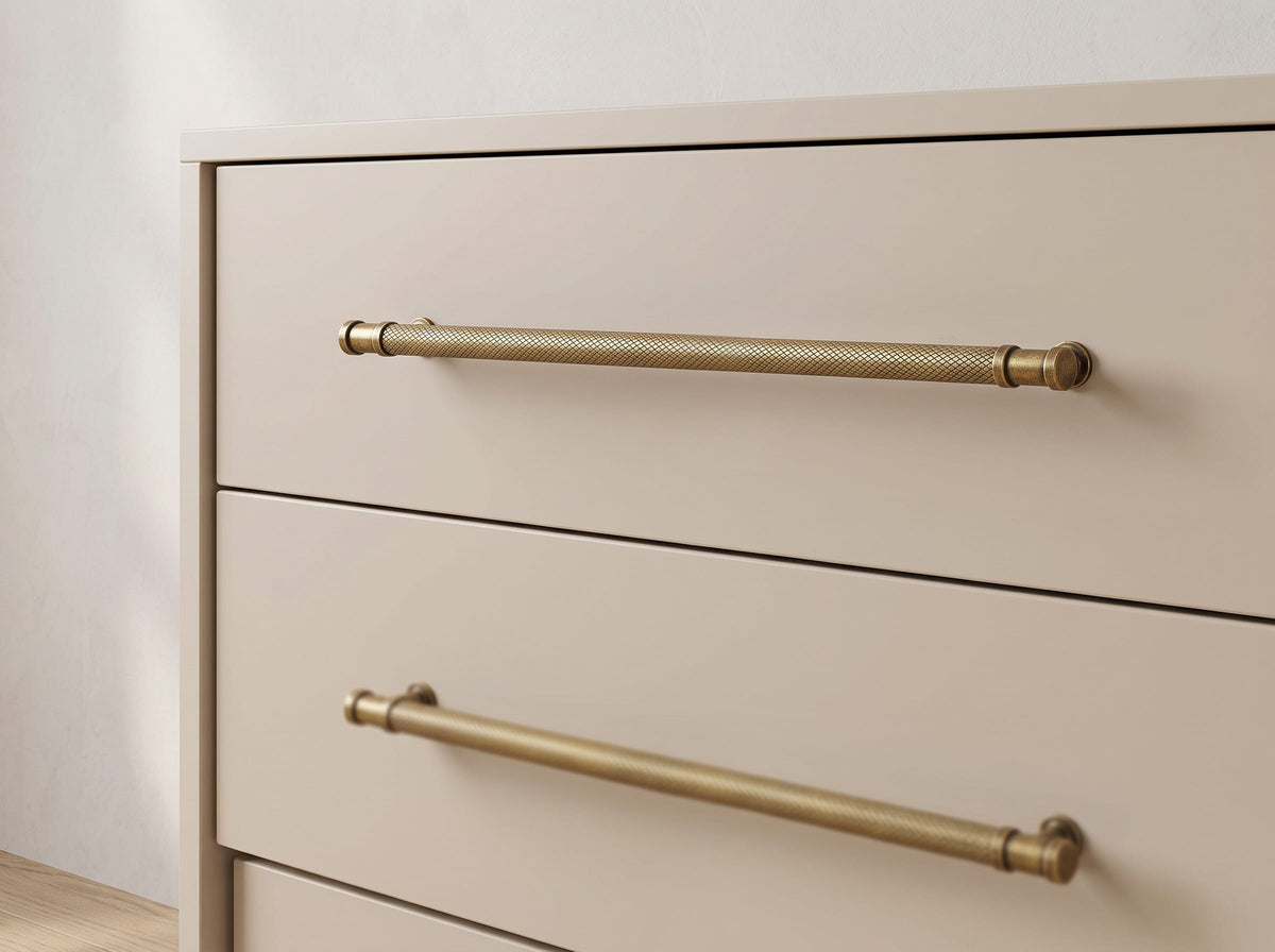 Goo-Ki Knurled T-Bar Cabinet Pull Handles, Zinc Alloy & Aluminum Textured Drawer Pulls for Kitchen Furniture