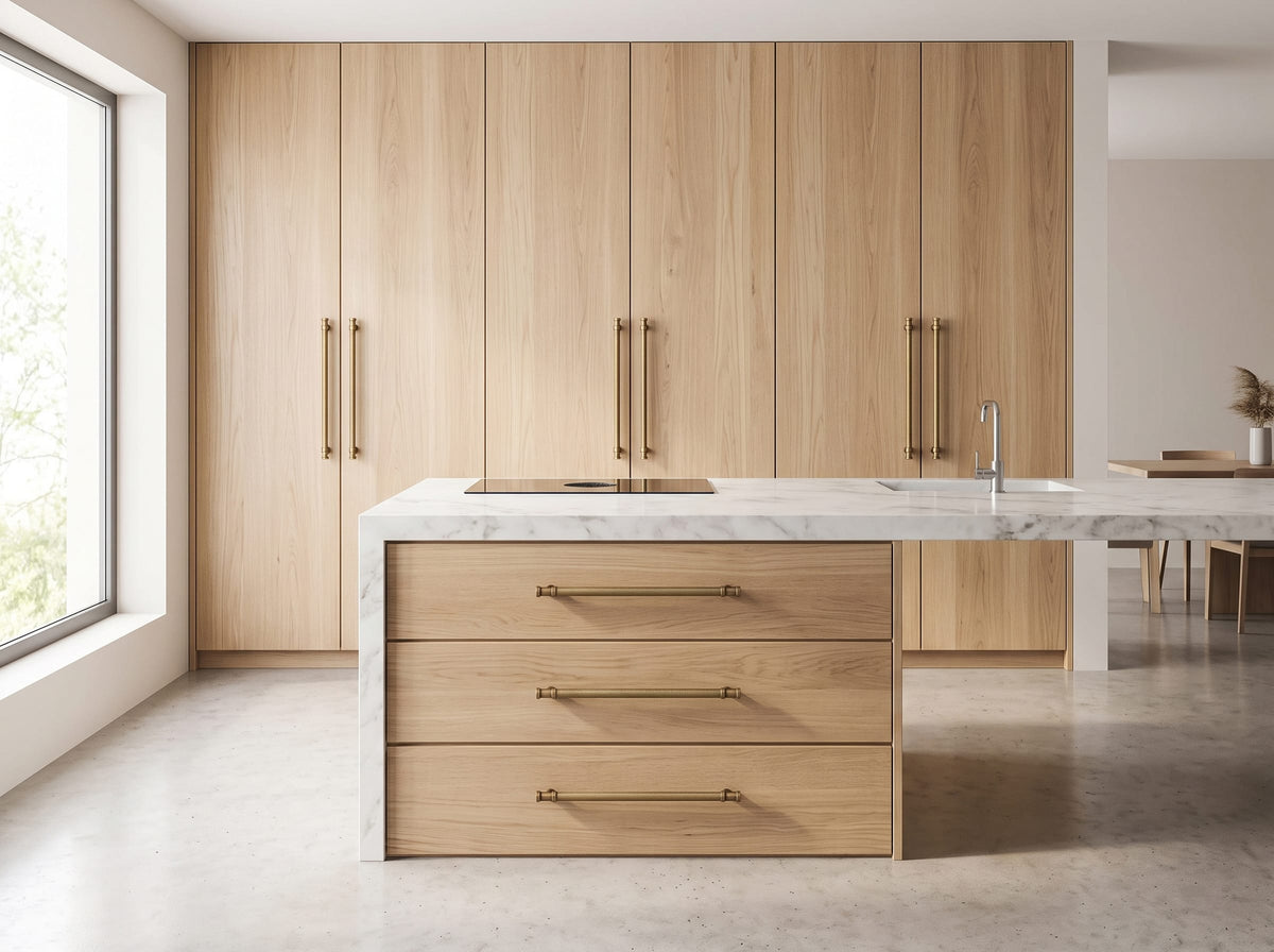 Goo-Ki Knurled T-Bar Cabinet Pull Handles, Zinc Alloy & Aluminum Textured Drawer Pulls for Kitchen Furniture