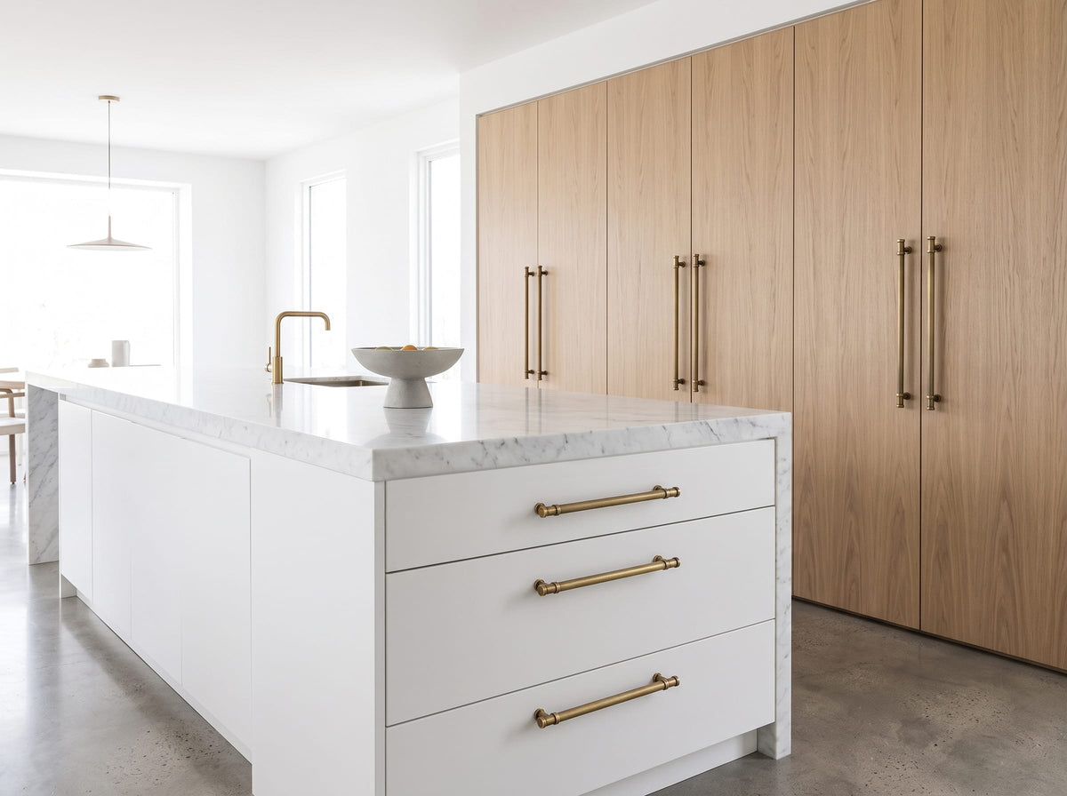 Goo-Ki Knurled T-Bar Cabinet Pull Handles, Zinc Alloy & Aluminum Textured Drawer Pulls for Kitchen Furniture