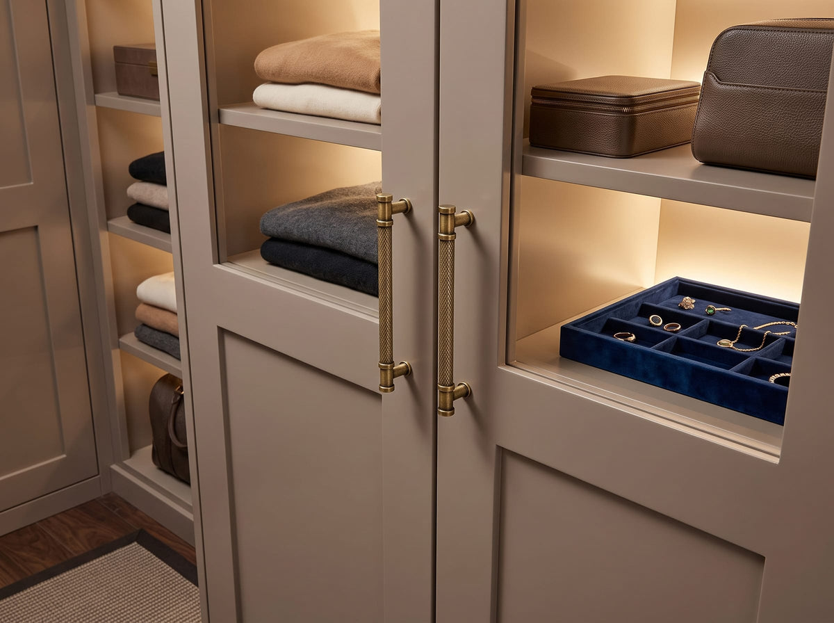 Goo-Ki Knurled T-Bar Cabinet Pull Handles, Zinc Alloy & Aluminum Textured Drawer Pulls for Kitchen Furniture