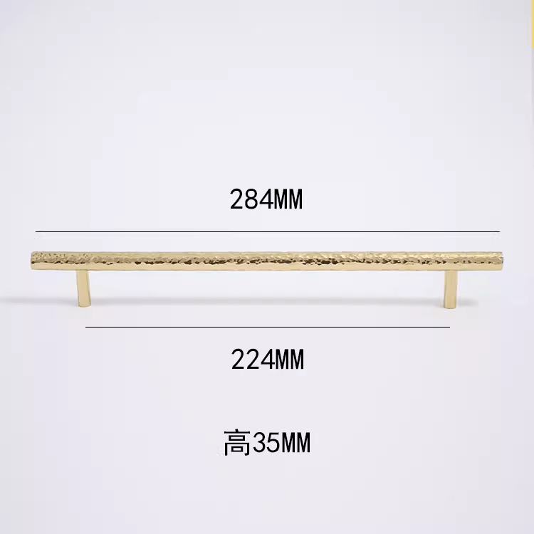 Goo-Ki Light Luxury Hammerline Brass Pulls Drawer Furniture Long Handle