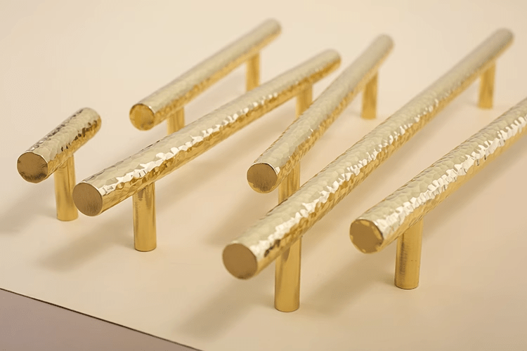Goo-Ki Light Luxury Hammerline Brass Pulls Drawer Furniture Long Handle