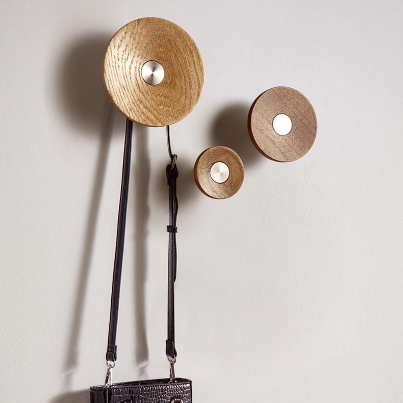 Goo-Ki Log & Stainless Steel Ornamental Handles - Oversized Knobs Entryway Clothes Hooks