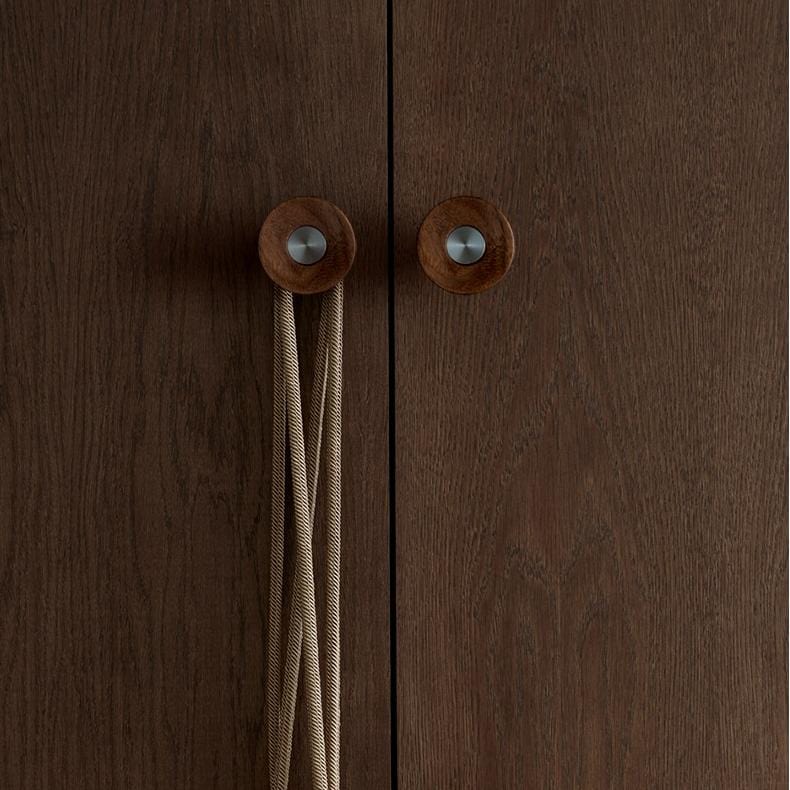 Goo-Ki Log & Stainless Steel Ornamental Handles - Oversized Knobs Entryway Clothes Hooks
