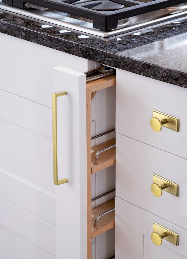 Goo-Ki Long Cabinet Bar Pulls Antique Vintage Brass Solid Drawer Handles
