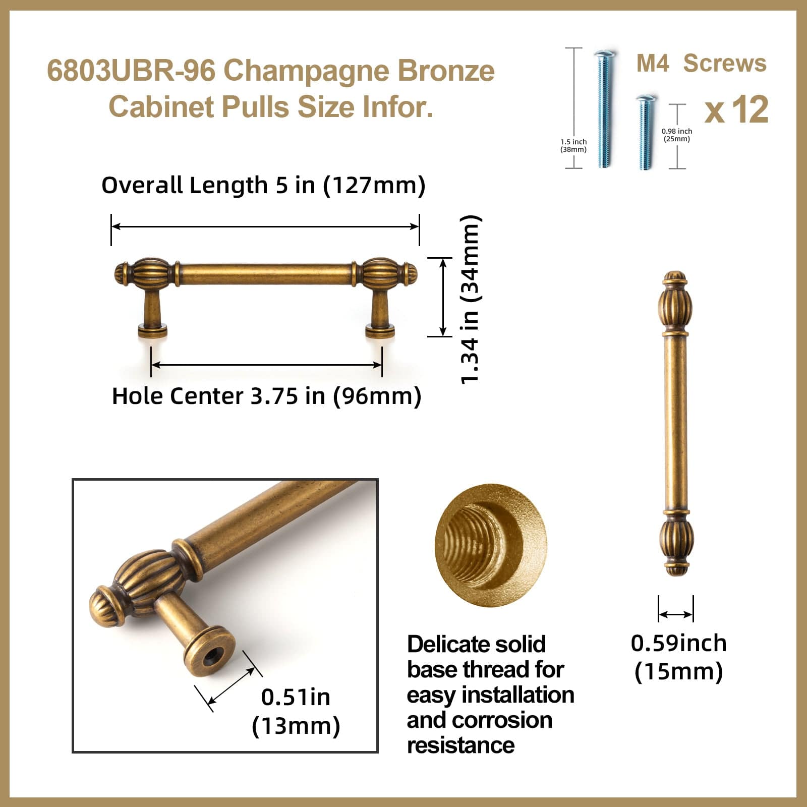 Goo-Ki Luxury Decorative Antique Brass Cabinet Handles Stylish Accents for Modern Cabinet Design