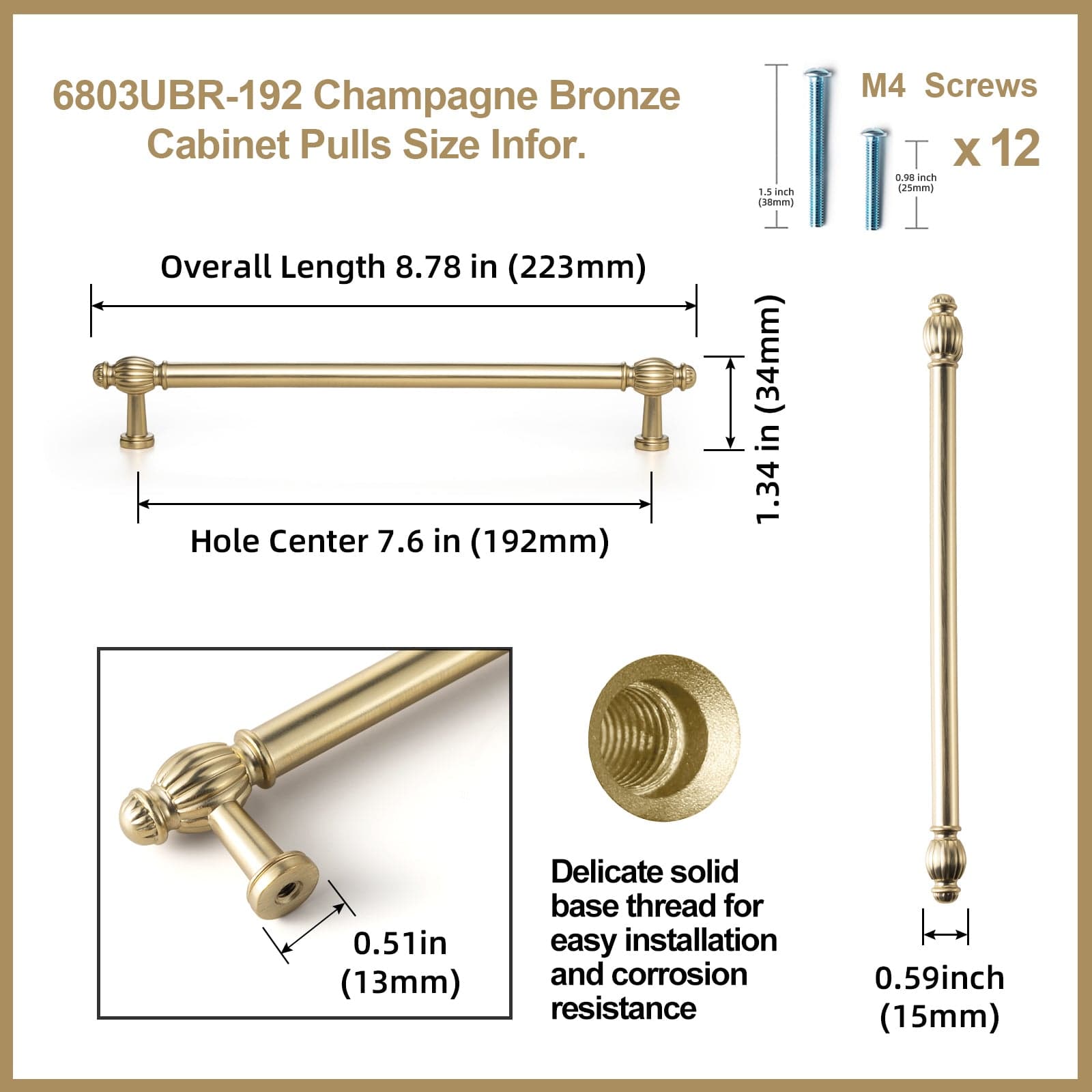 Goo-Ki Luxury Decorative Antique Brass Cabinet Handles Stylish Accents for Modern Cabinet Design