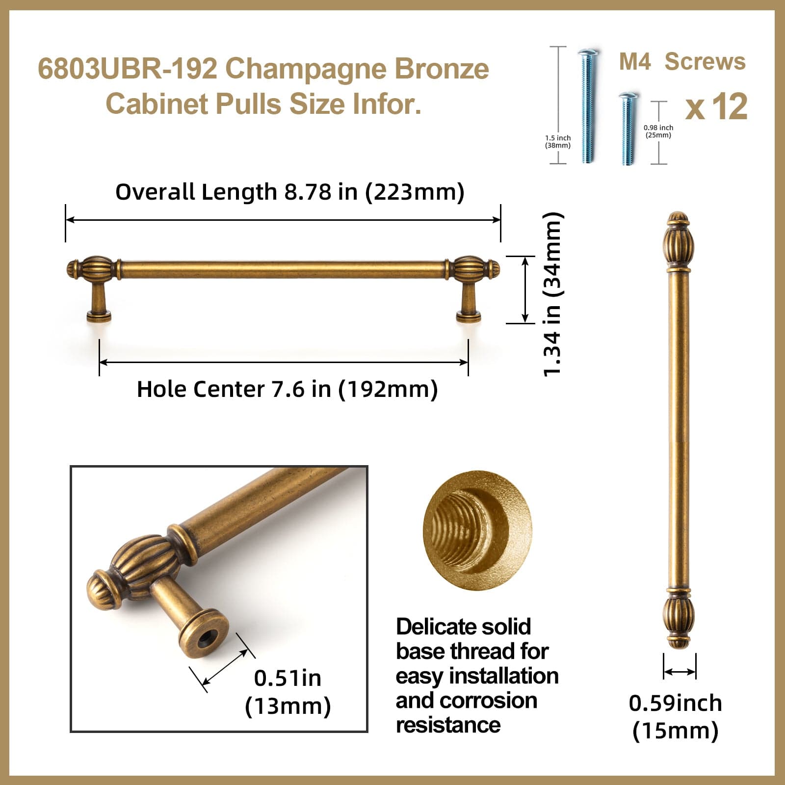 Goo-Ki Luxury Decorative Antique Brass Cabinet Handles Stylish Accents for Modern Cabinet Design