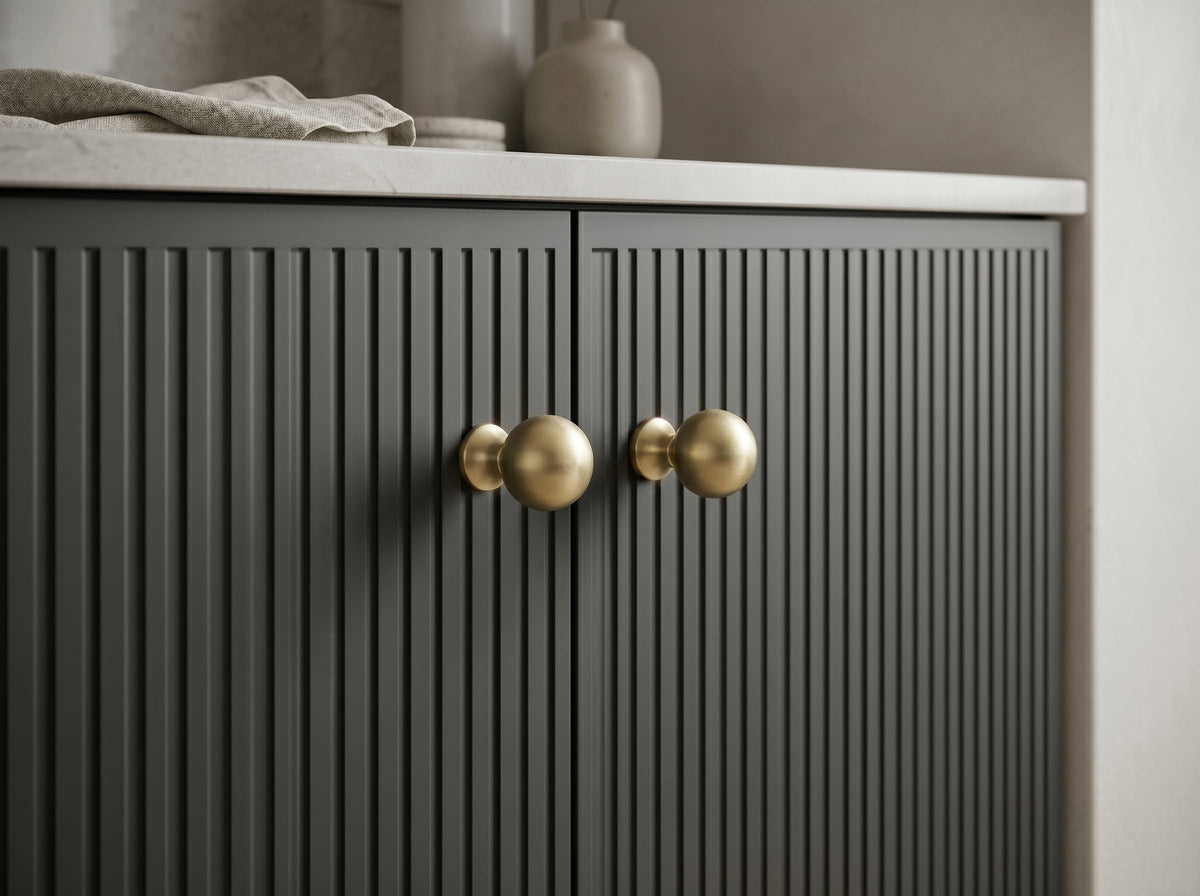 Goo-Ki Luxury Globe Shape Cabinet Knobs Zinc Alloy Durable Hardware, Minimalist Spherical Drawer Pulls for Farmhouse Modern Retro Cabinet Renovation