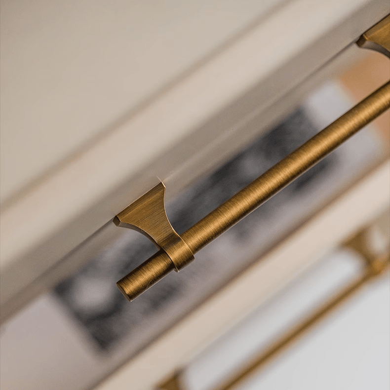 Goo-Ki Luxury Stain Brass Furniture Handle Solid Brass Kitchen Cabinet Pull T Bar Handle