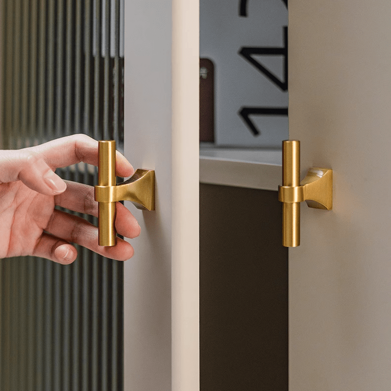 Goo-Ki Luxury Stain Brass Furniture Handle Solid Brass Kitchen Cabinet Pull T Bar Handle