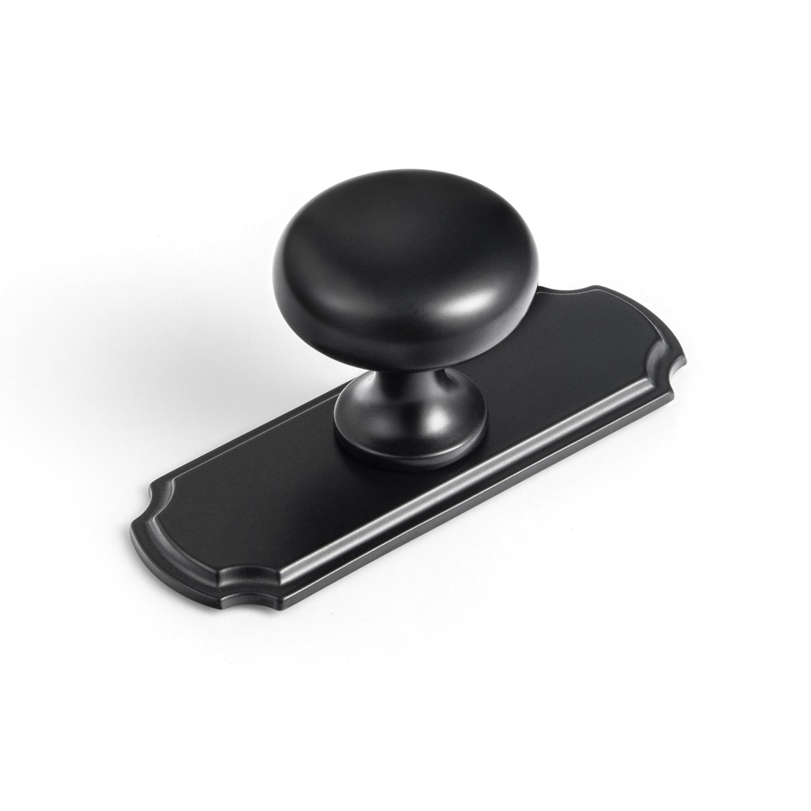 Goo-Ki Matte Black / 1.2'' Knob with Back Plate / 6 Pack Multi-colored Classic Drawer Knob Mushroom Round Cabinet Knob