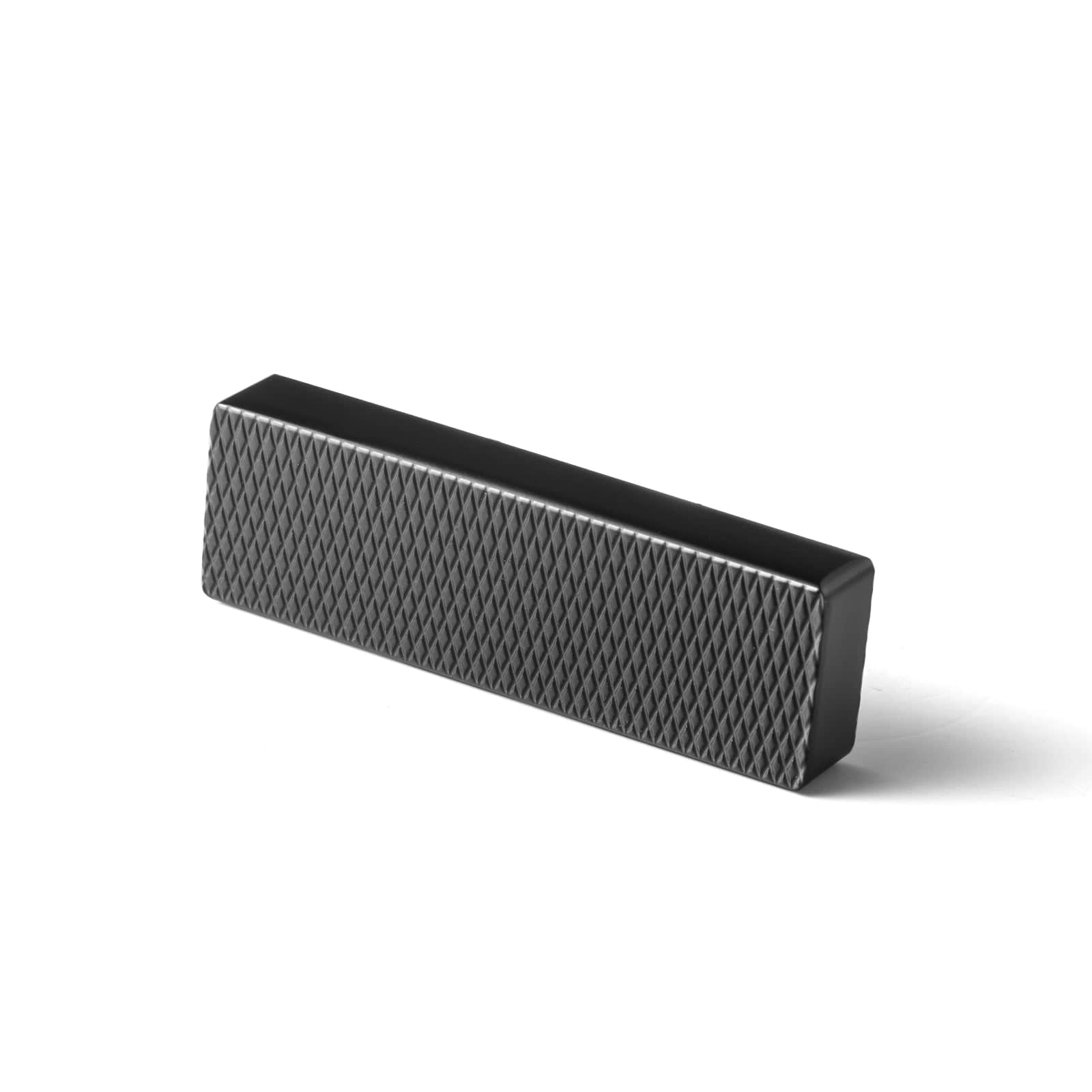 Goo-Ki Matte Black / 1.25'' Hole Center / 6 Pack Modern Aluminum Knurled Cabinet Pull Handles - Comfortable Grip & Long - lasting