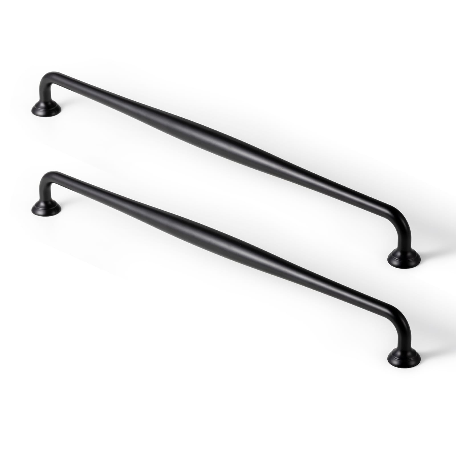Goo-Ki Matte Black / 12.6'' Hole Center / 6 Pack Antique Brass Cabinet Pulls Solid Drawer Handles for Kitchen