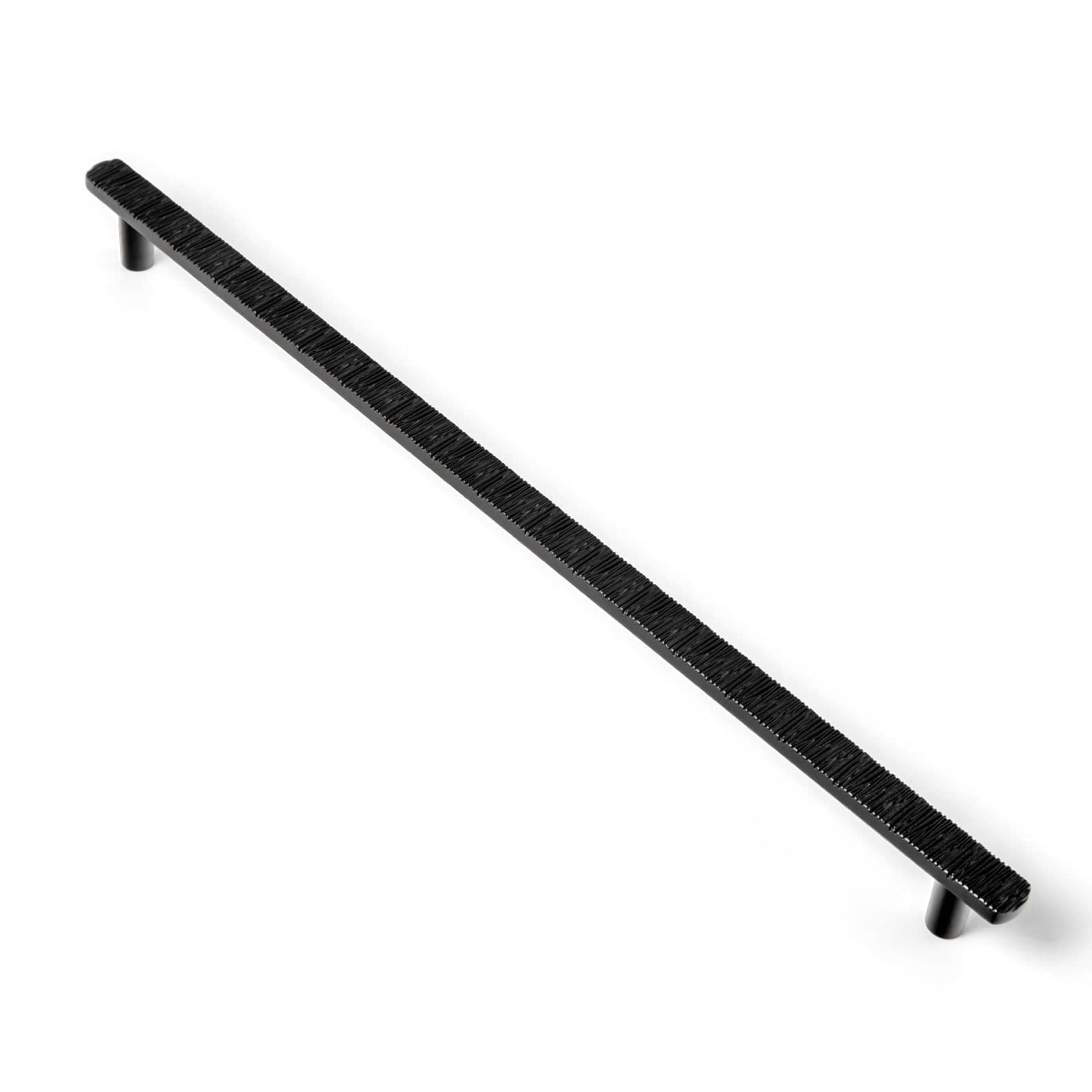 Goo-Ki Matte Black / 12.6'' Hole Center / 6 Pack Striped Hammerline Cabinet Pulls Light Luxury Elegant Kitchen Hardware