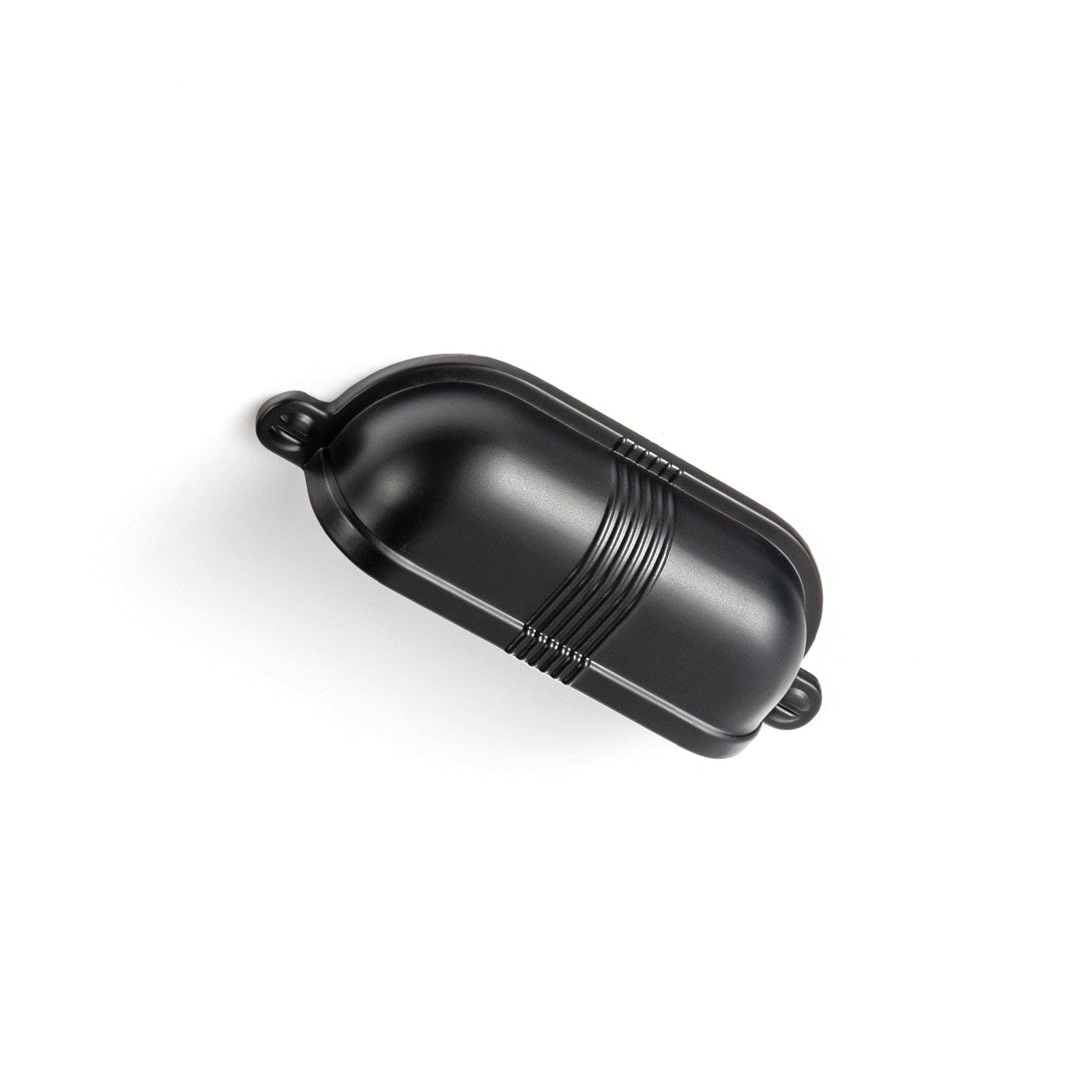 Goo-Ki Matte Black / 2.5'' Hole Center / 6 Pack Elegant Vintage Cup Pulls with Textured Strap Design for Kitchen & Furniture