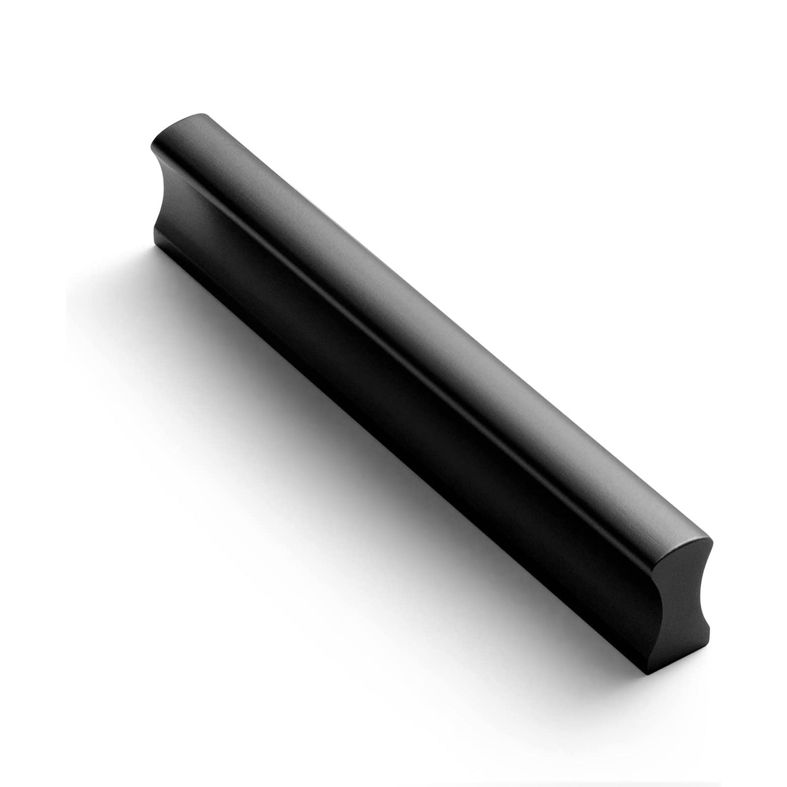 Goo-Ki Matte Black / 3.78'' Hole center Streamline Solid Drawer Handles Matte Kitchen Cabinet Bar Pulls 12 Pack