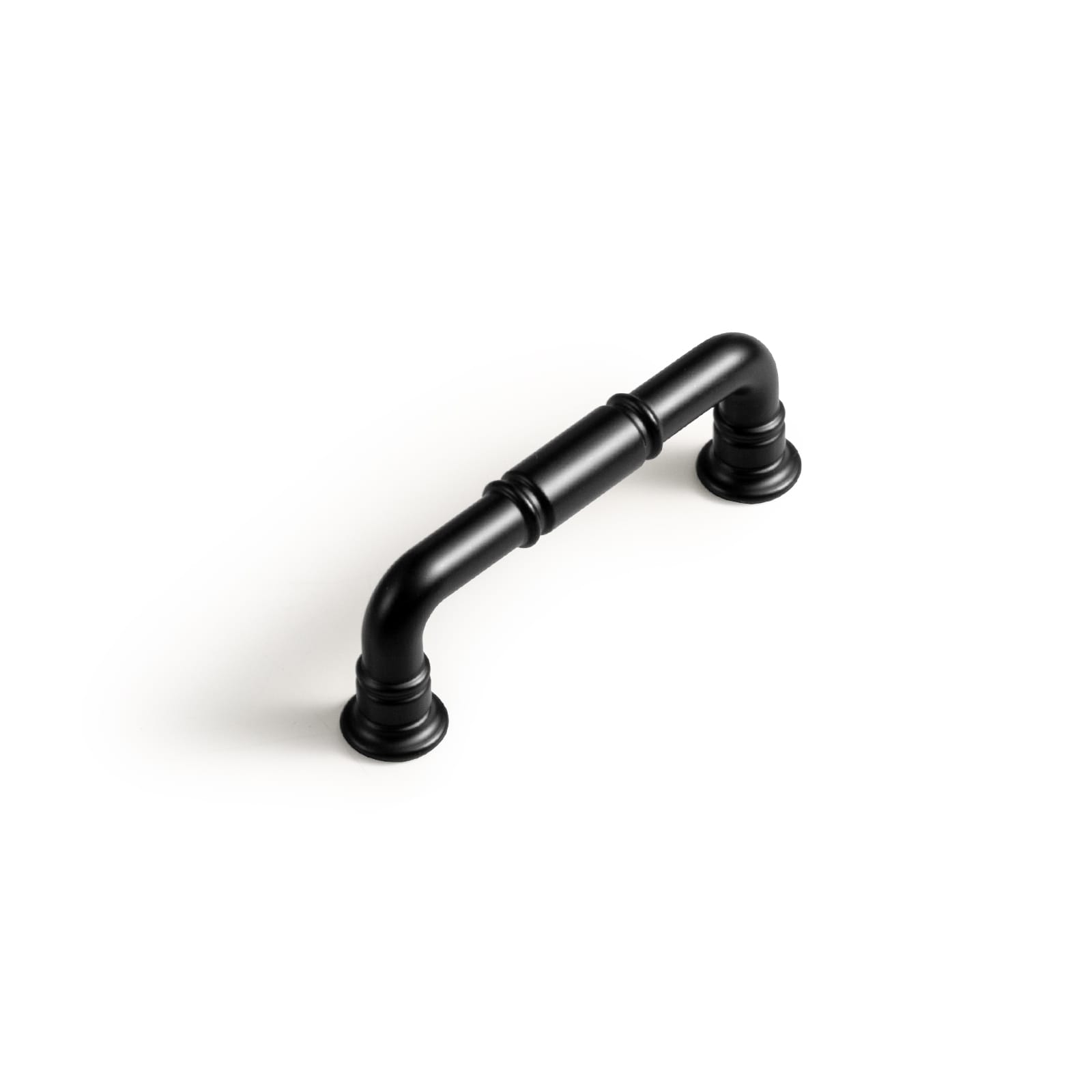 Goo-Ki Matte Black / 3'' Hole Center / 6 Pack Vintage Brass Pipe Style Cabinet Handles for Modern - Rustic Interiors