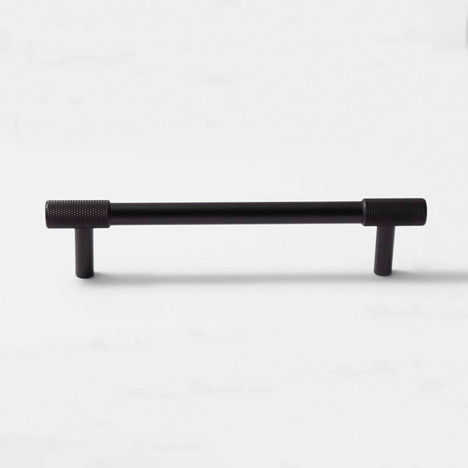 Goo-Ki Matte Black / 5'' Hole Center / 1 Pack Satin Brass Knurled Cabinet Handles T Bar Drawer Pulls