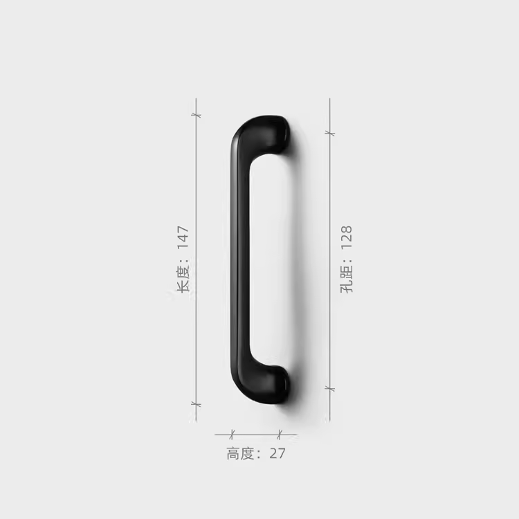 Goo-Ki Matte Black / 5'' Hole Center / 6 Pack Retro Drawer Pulls Vintage Hardware Mid-Century Dresser Bar Pulls