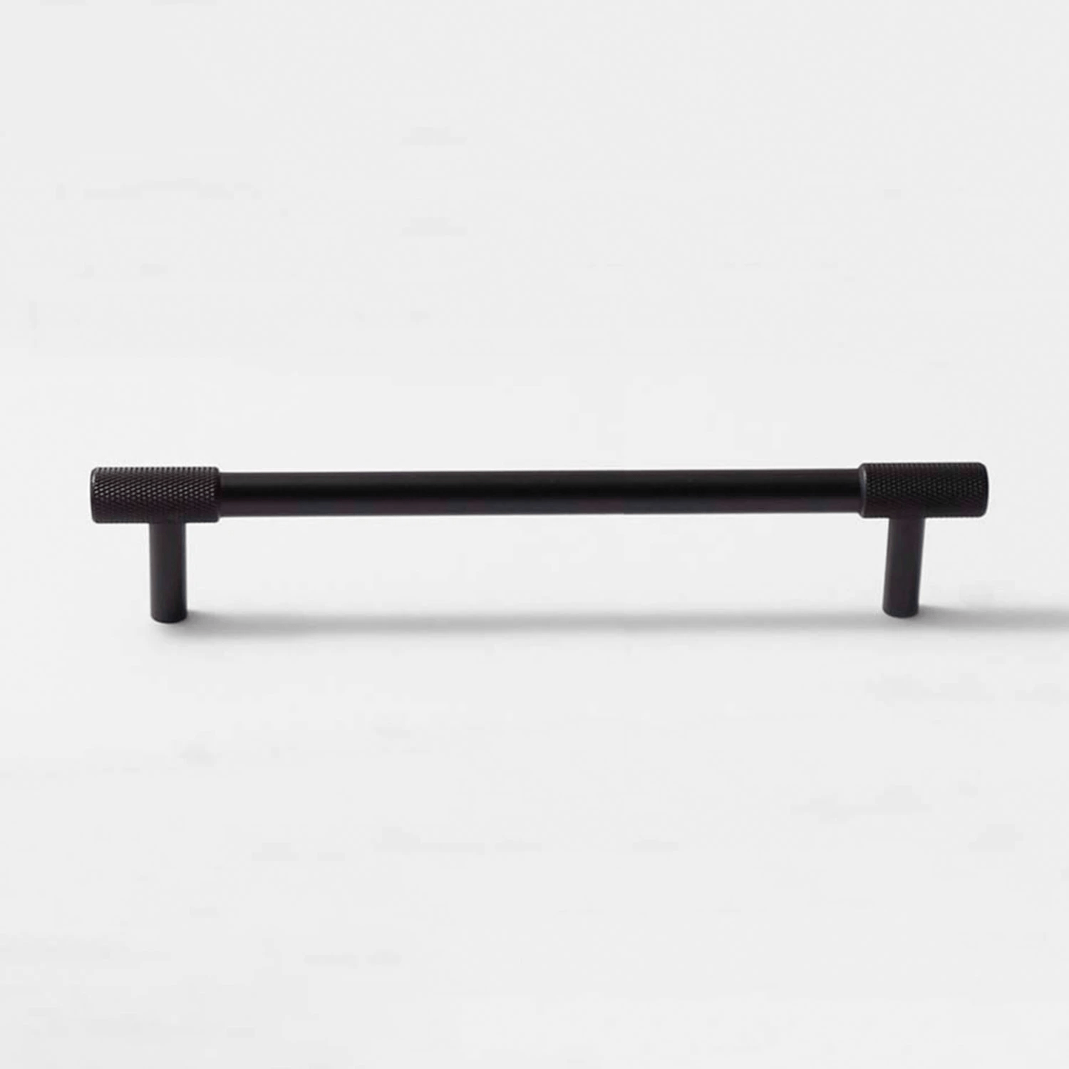 Goo-Ki Matte Black / 6.3'' Hole Center / 1 Pack Satin Brass Knurled Cabinet Handles T Bar Drawer Pulls