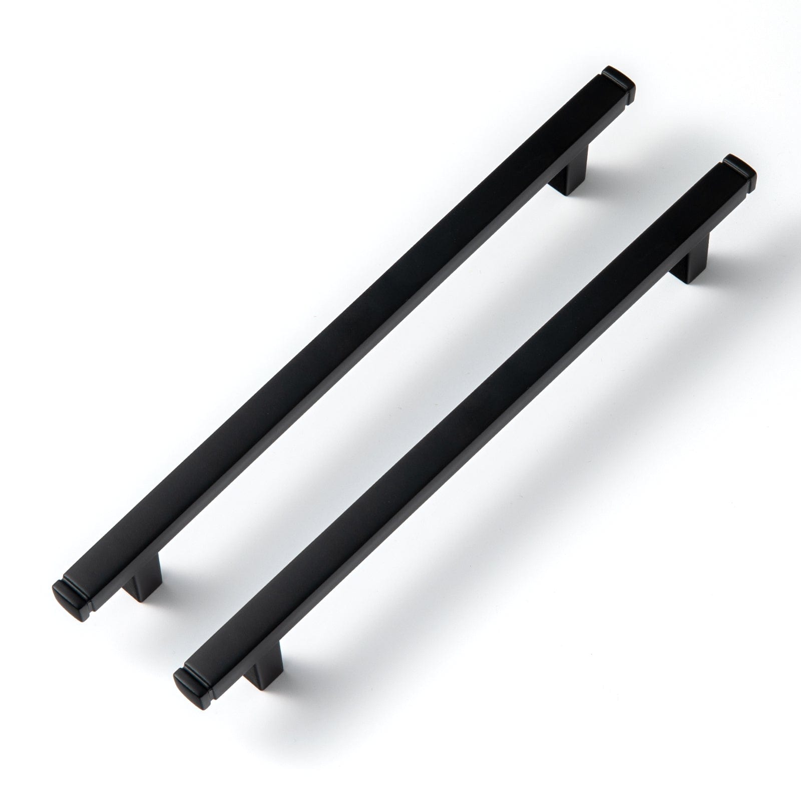 Goo-Ki Matte Black / 6.3'' Hole Center / 6 Pack Vintage Brass Drawer Handles Retro Straight Bar Pull Solid Cabinet Pulls