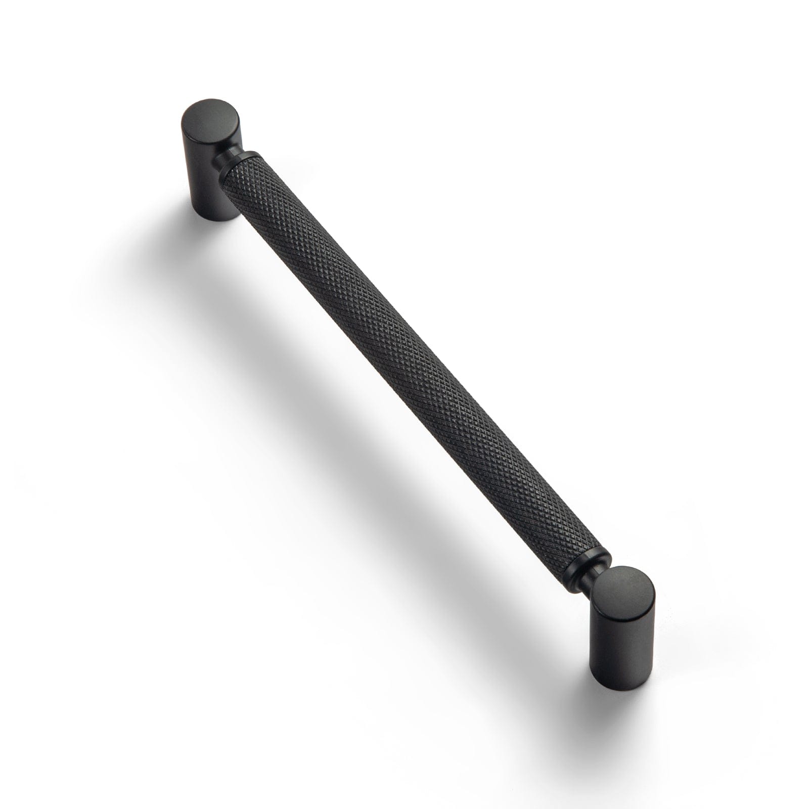 Goo-Ki Matte Black / 7.6'' Hole Center / 6 Pack Classic Bar-shaped Knurled Aluminium Drawer Pull Durable & Stylish Hardware for Furniture