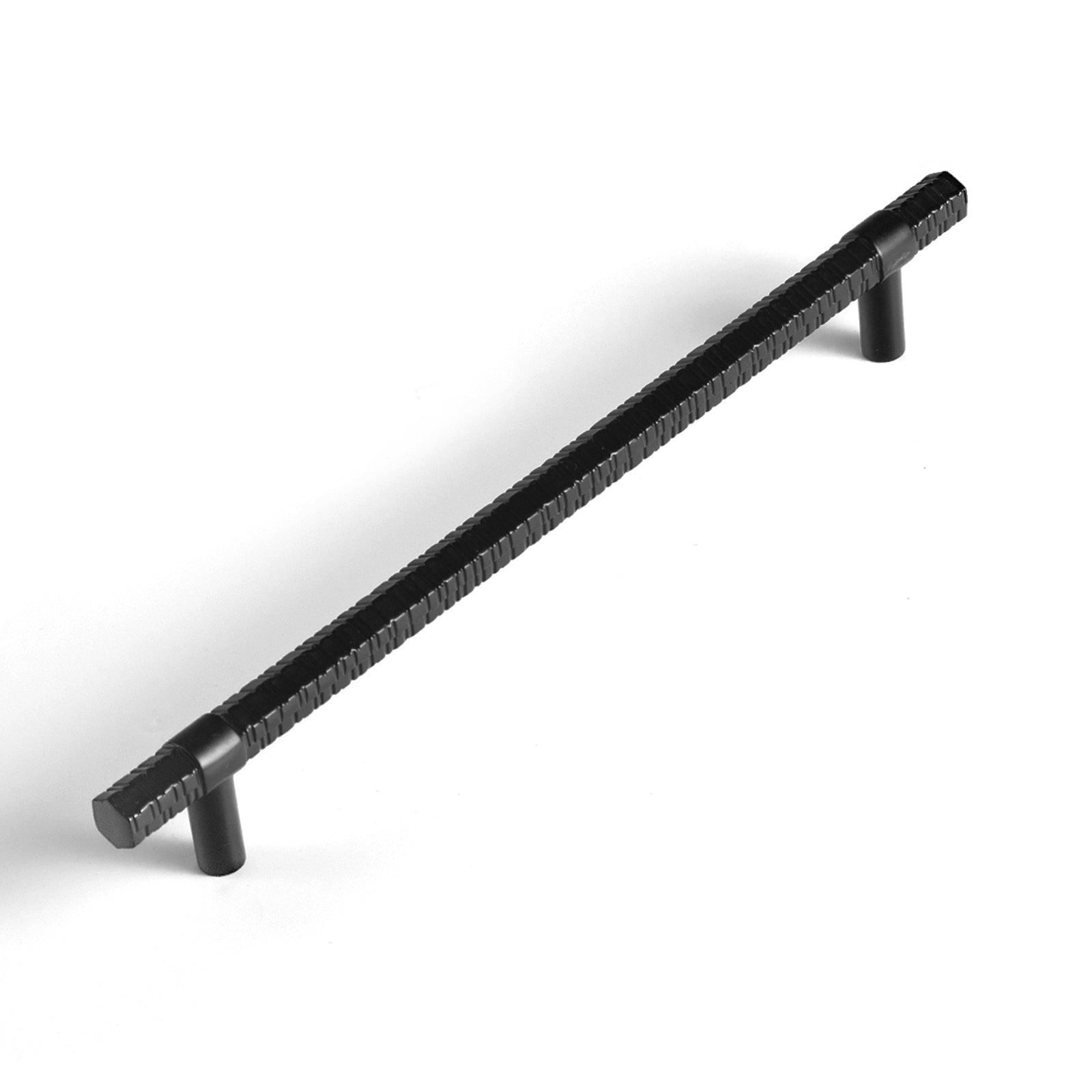 Goo-Ki Matte Black / 7.6'' Hole Center / 6 Pack Vintage Kitchen Cabinet T-Bar Pulls Knurled Antique Cabinet Handles